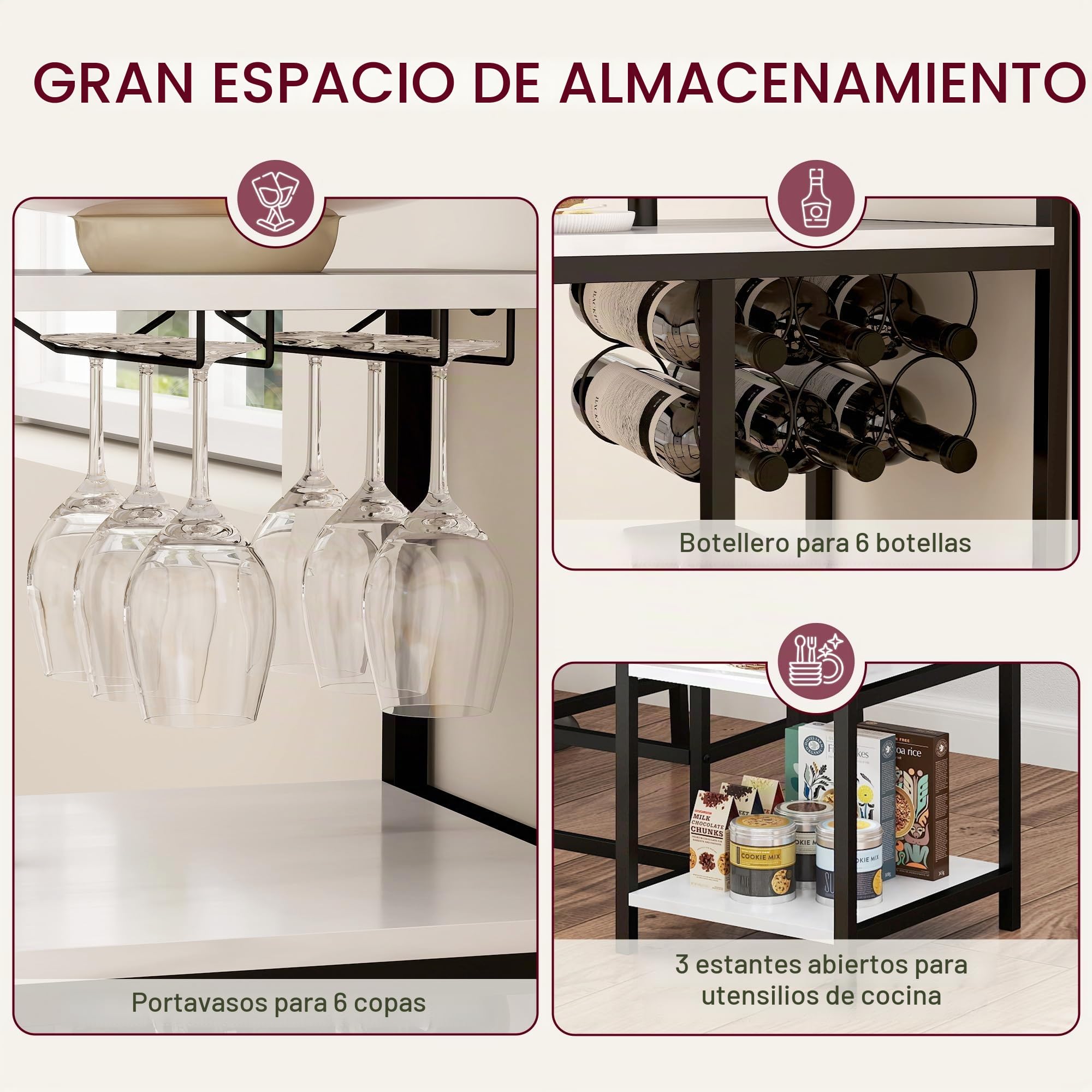 HOMCOM - Conjunto de Mesa de Bar con taburetes, Mesa de Comedor de pie con 2 sillas de Bar, Tapa Plegable, taquillas para Vino, portavasos, estantes Abiertos y reposapiés, Efecto mármol Blanco
