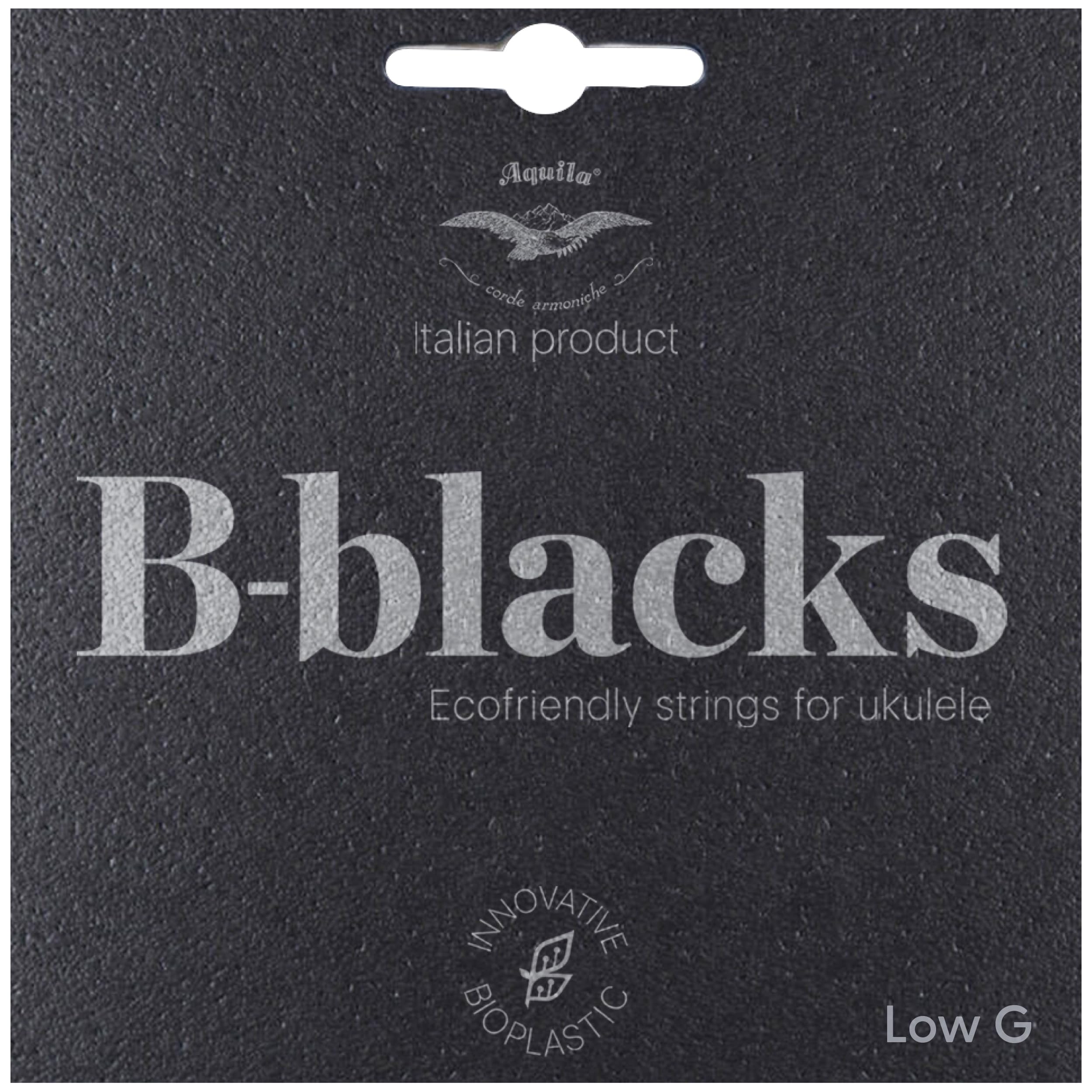 Aquila B-Blacks Soprano or Concert Ukulele Low-G String Set 181U