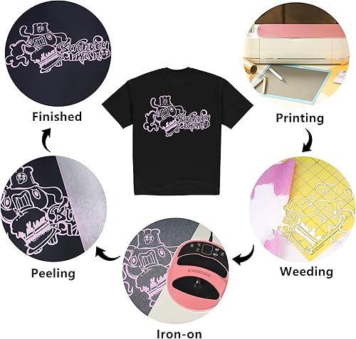 Miniatura 2 de RENLITONG - Rollos de vinilo de transferencia de calor púrpura con purpurina  12 pulgadas x 8 pies, vinilo HTV con purpurina púrpura para camisas,