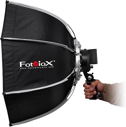 Miniatura 5 de Fotodiox DLX EZ-Light T660 - Luz LED plegable bicolor (3200k-5600k) para fotovideo con caja de luz de 24 pulgadas, mango, rejilla y soporte de 6 pies