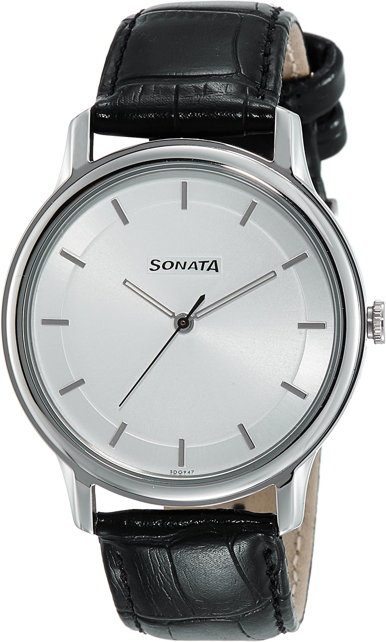 Sonata Sleek Analog Silver Dial Men's Watch-7128SL01