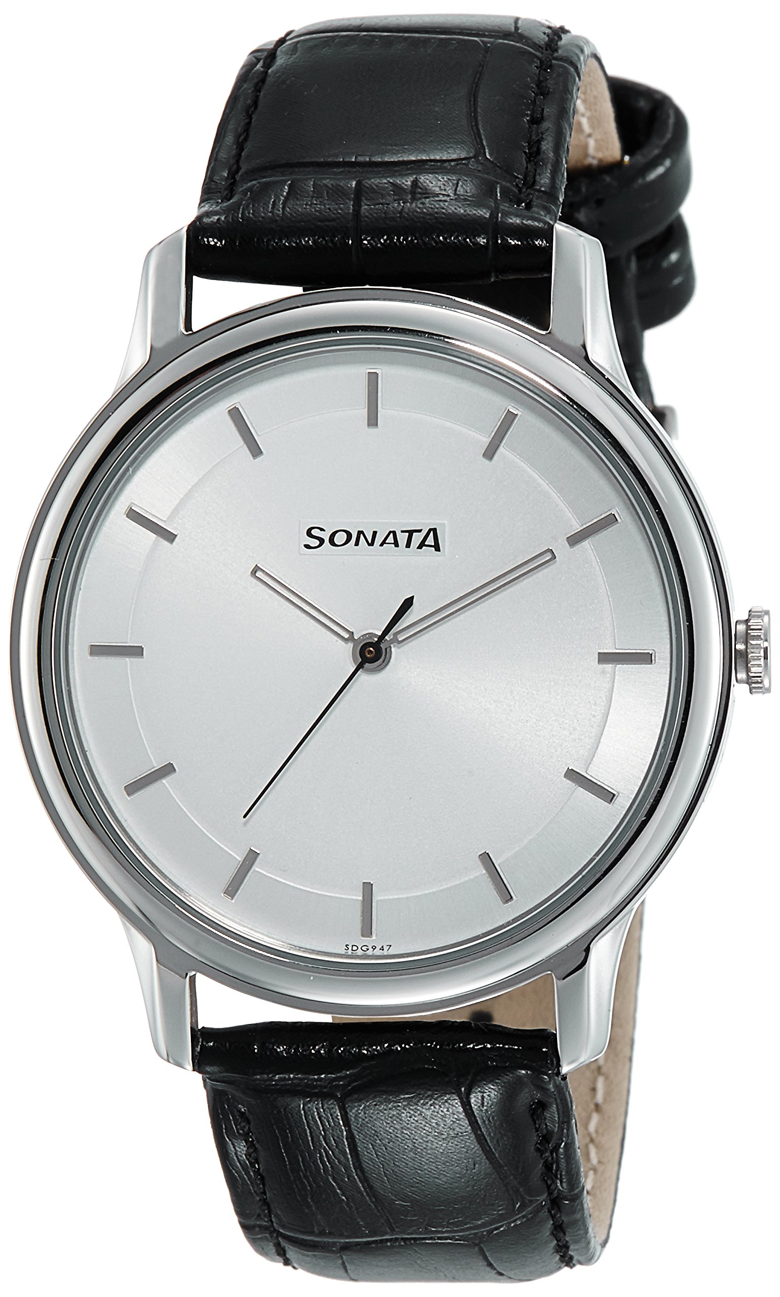 Sonata Sleek Analog Silver Dial Men's Watch-7128SL01