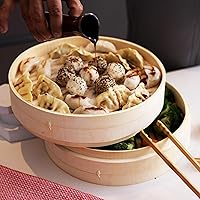 Vista 7 de Joyce Chen - Recipientes para cocinar al vapor de bambú, 2 niveles, 25,4 cm