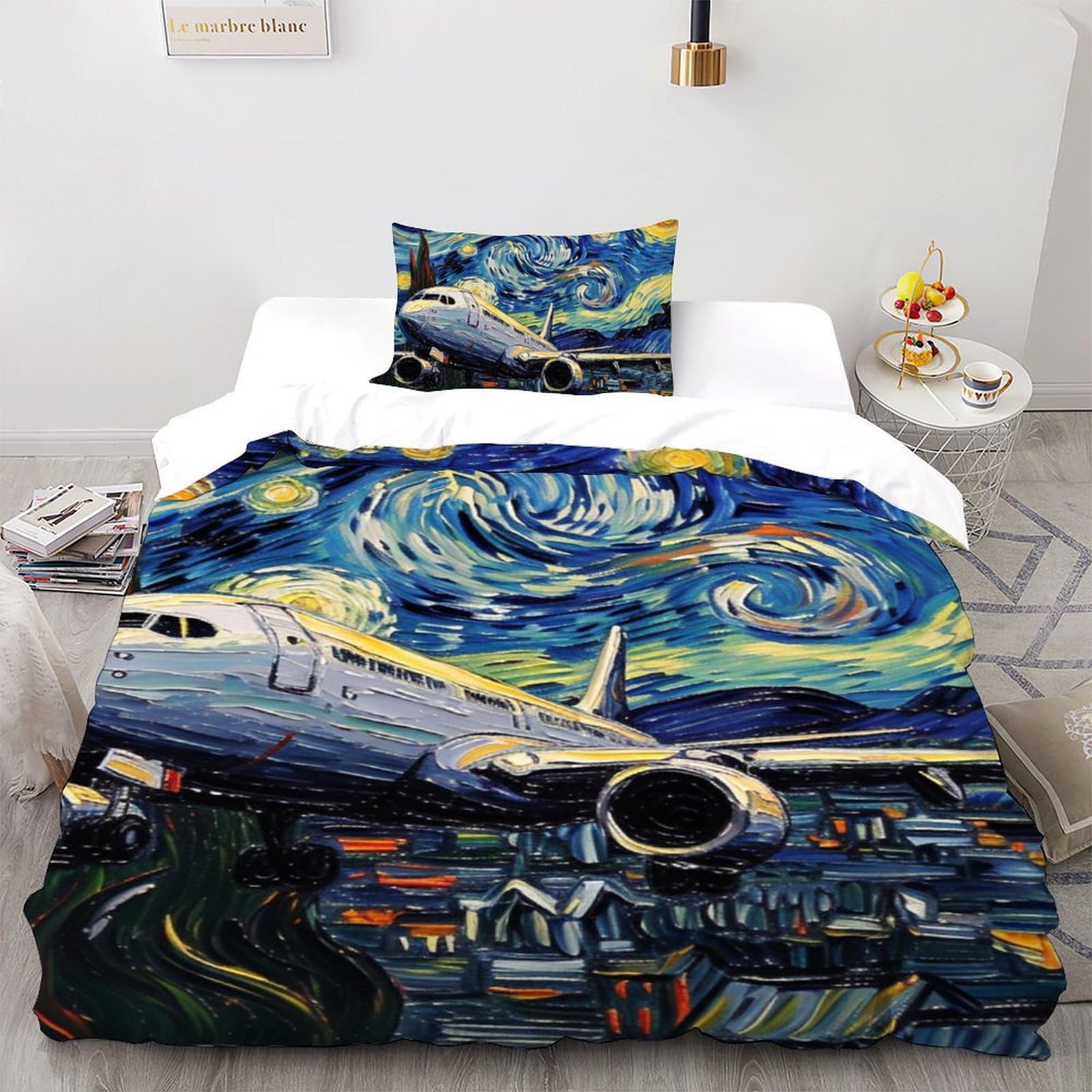 Ciel étoilé housse de couette microfibre pour une chambre adulte artistique