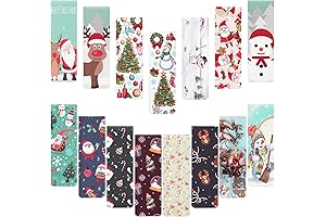Christmas Magnetic Bookmarks Bulk for Xmas Gift, 30 Pcs, Double-Sided Design Bookstore...