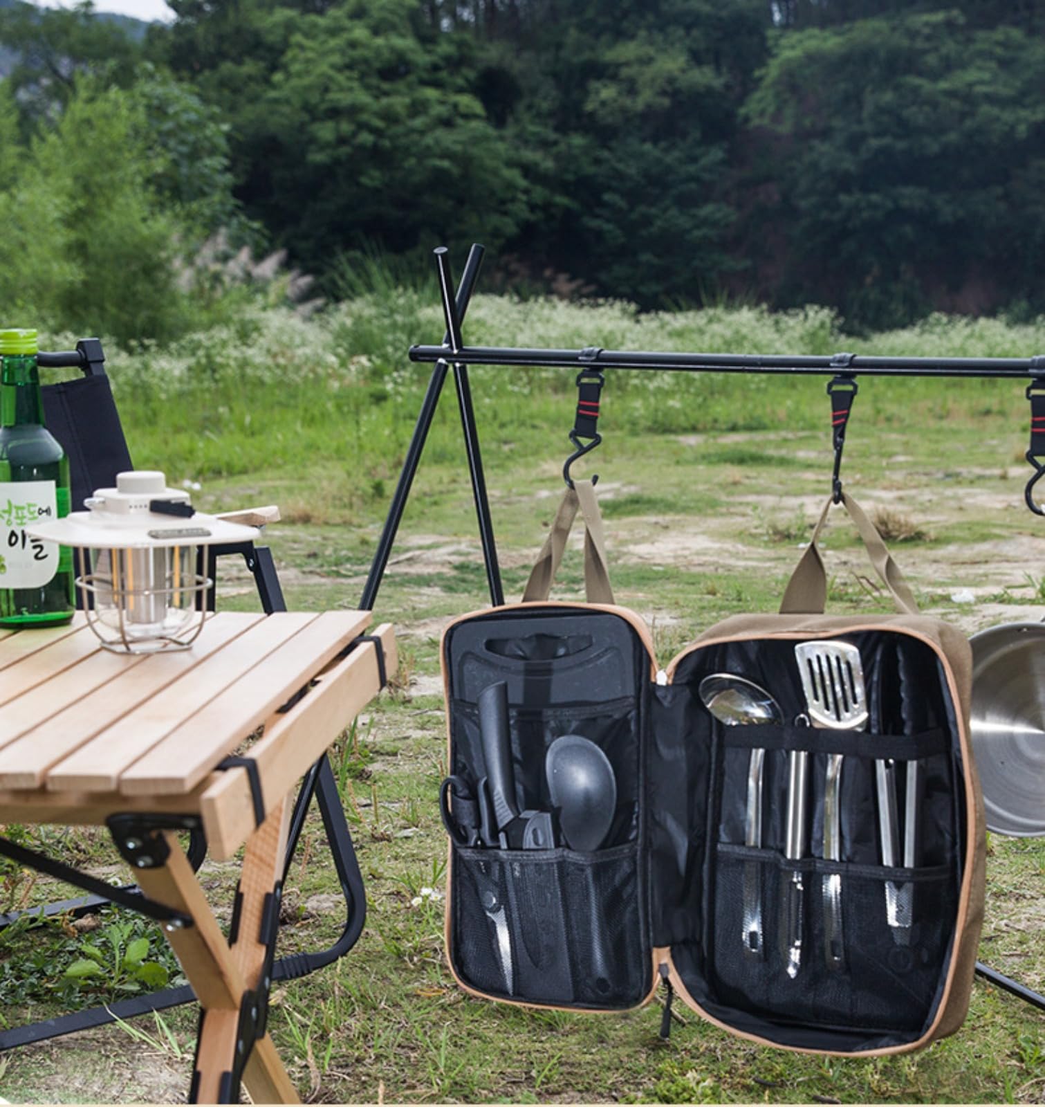 Amazon.co.jp: キャンプ用調理器具セット、8点セット バーベキュー BBQ 