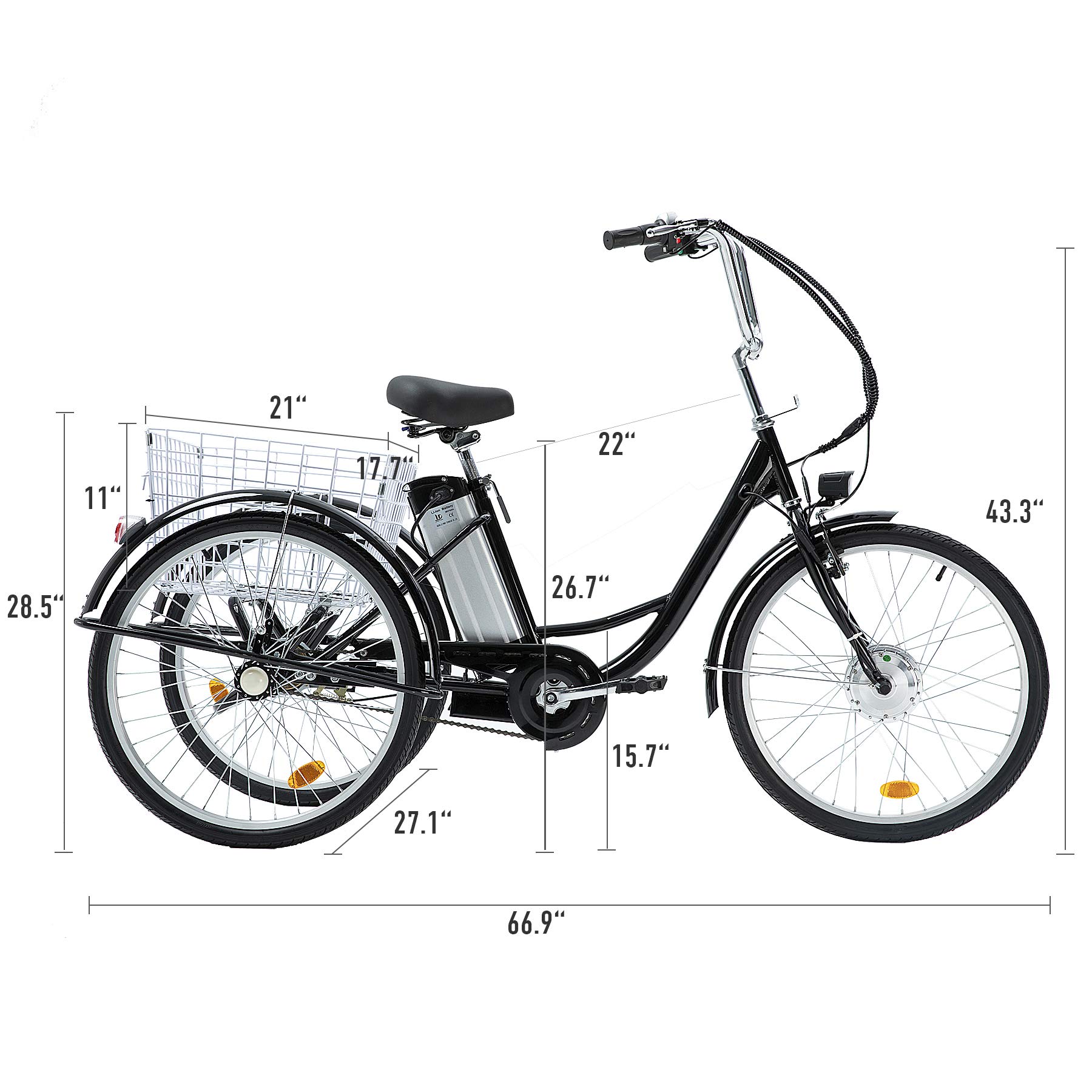 Buy Hiram Adult Electric Tricycle, 24 