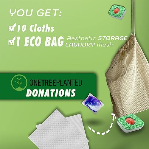 Miniatura 2 de Sprout! Paños de cocina suecos para limpieza de cocina, hogar y comercial  Paños de esponja de celulosa duraderos y reutilizables  Reemplazo de