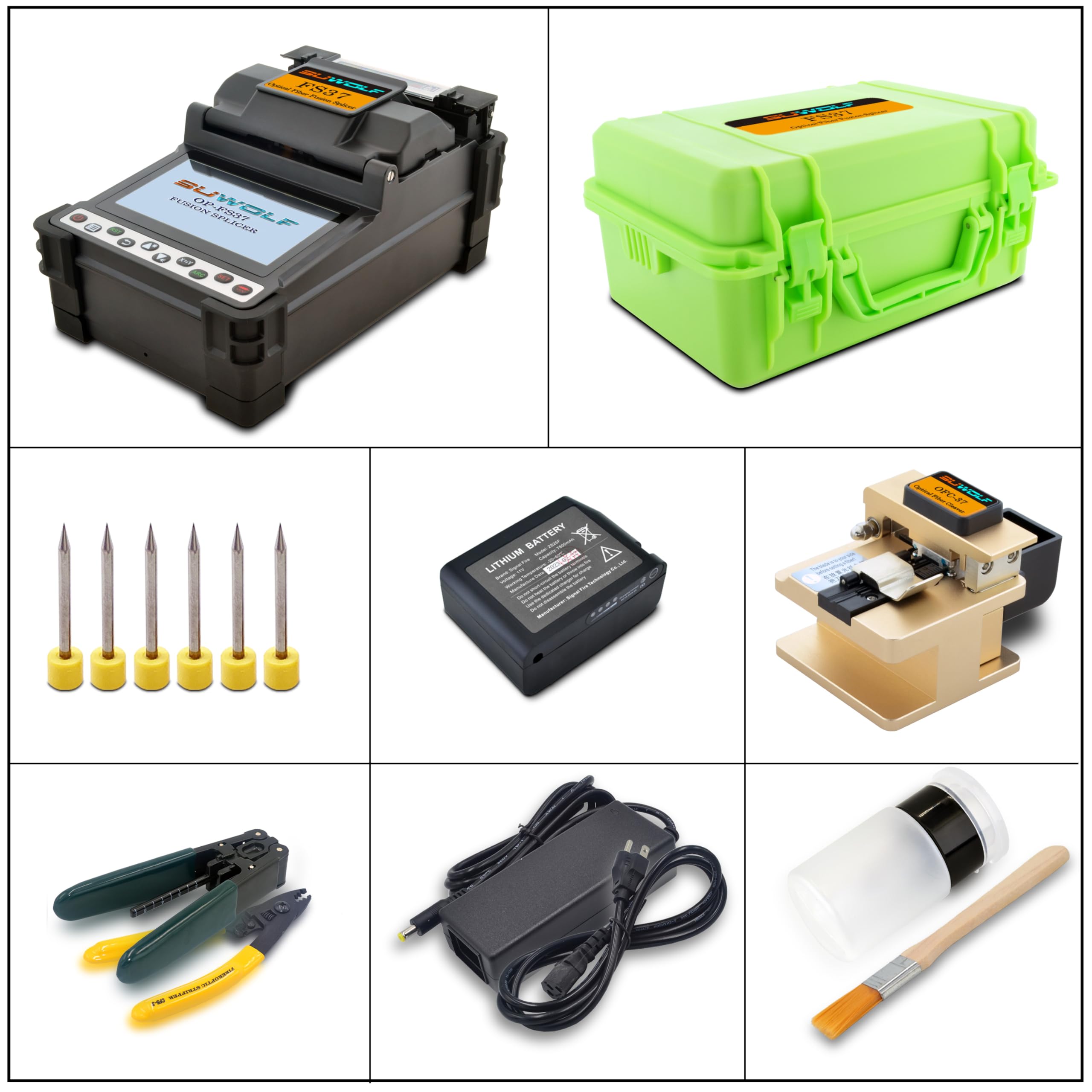 4.3"LCD Touch Screen Saldatrice Fibra Ottica Alta Precisione FTTH Giuntatrice Fibra Ottica/Allineamento Del Nucleo Optic Fiber Fusion Splicer per SM MM NZ-DS EDF con Saldatura Auto(FS37A)