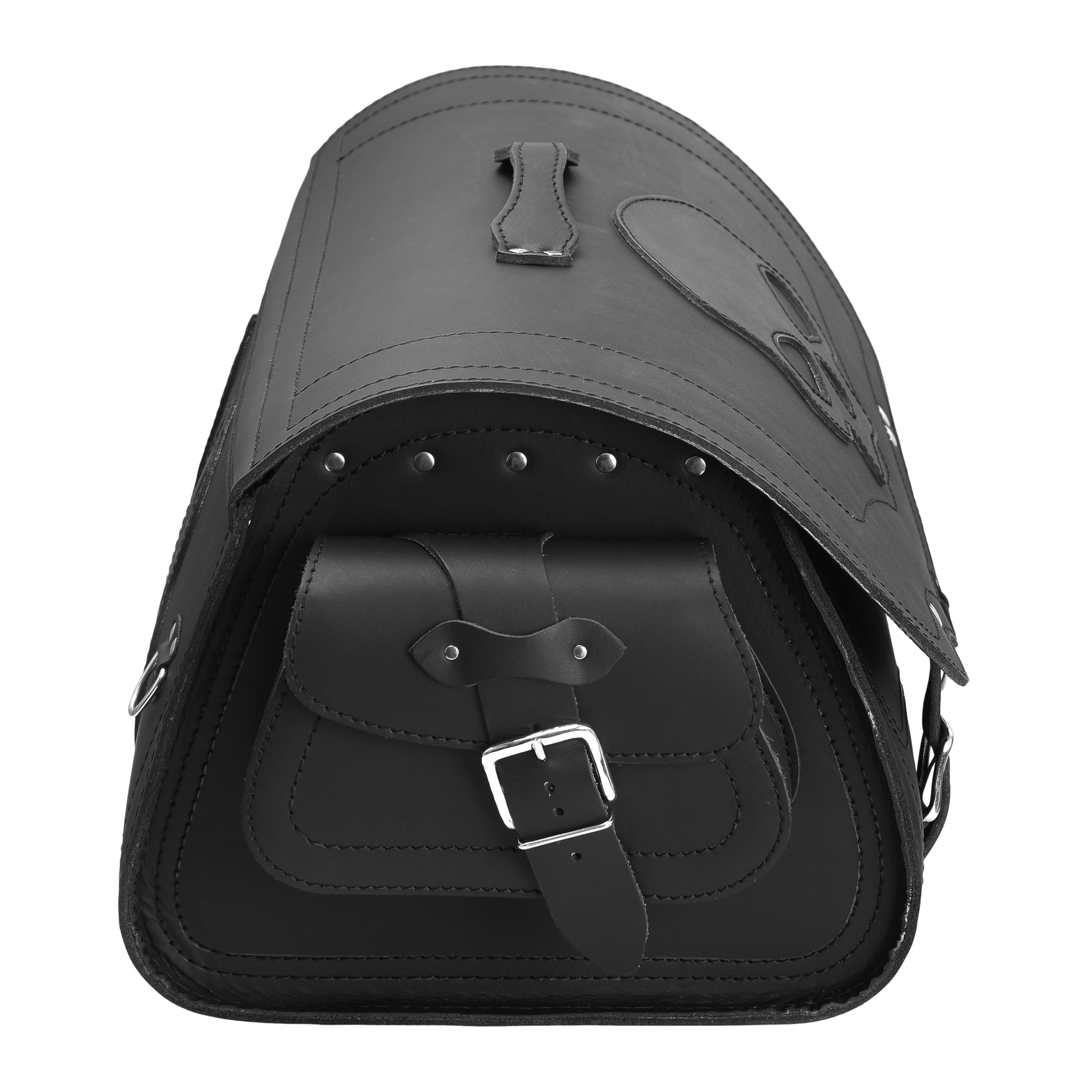 Big Skull per Sissybar, compatibile con Harley Davidson, valigetta per bagagli, portapacchi, chopper XL, grande, nero, valigetta in pelle HD, universale