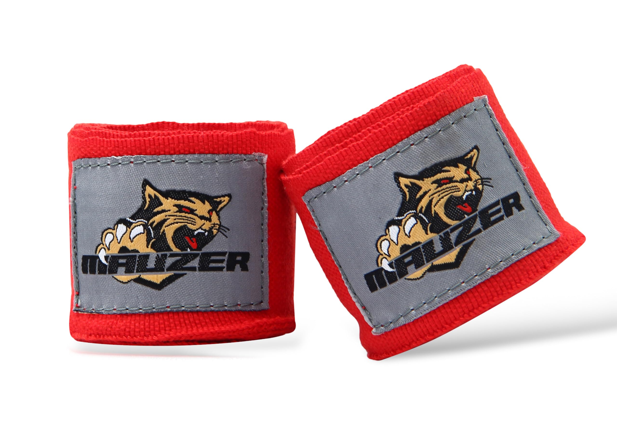 Mauzer Mexican-Style Stretch Hand Wraps for Boxing & MMA – 2” Wide Cotton/Poly Blend – Snug Fit, Breathable Fabric, Hook-and-Loop Closure – Bold Tiger Design – Men & Women (Red, 4.5 Meter)-picture-22