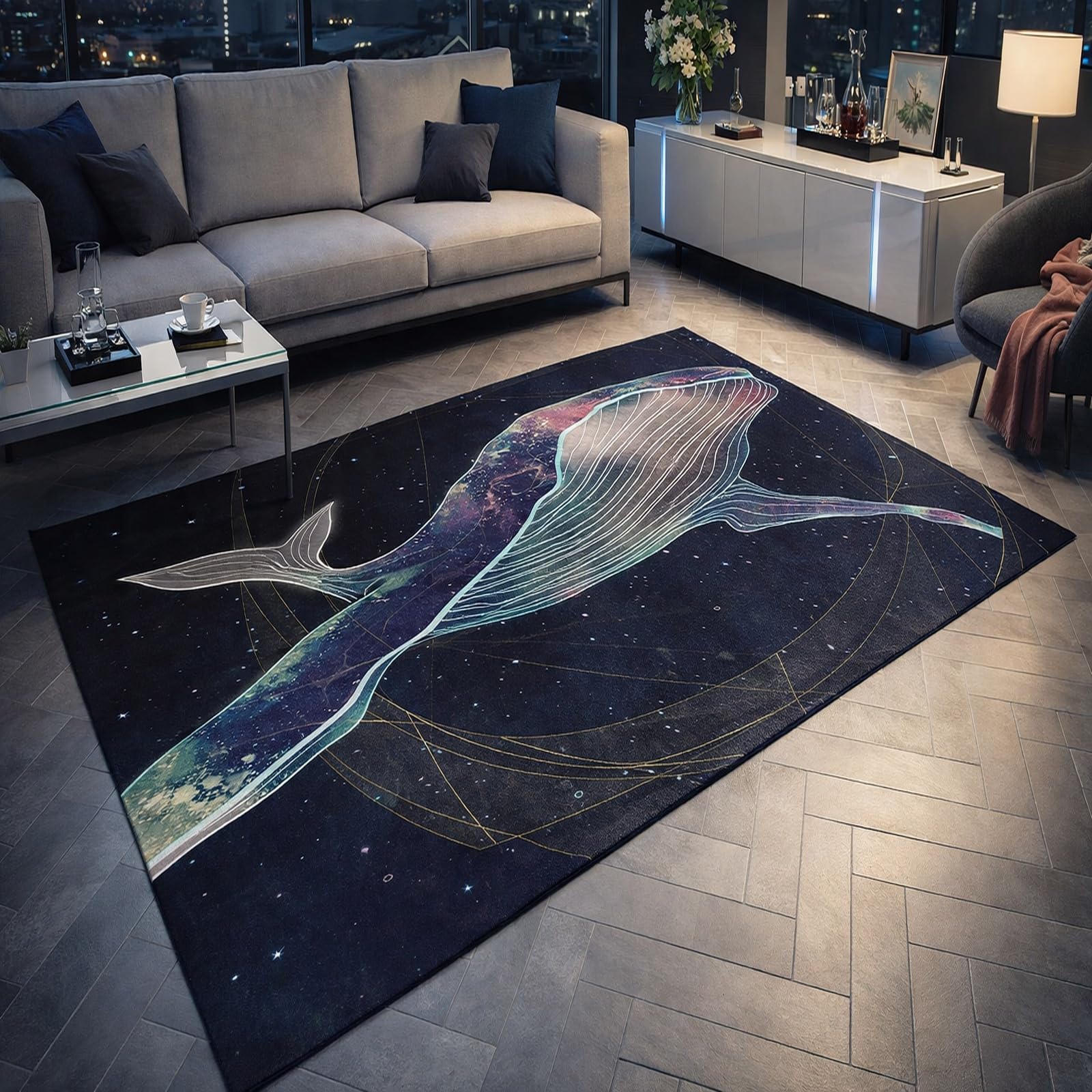 Tapis salon doux lavable pour chambre terrasse et cuisine moderne