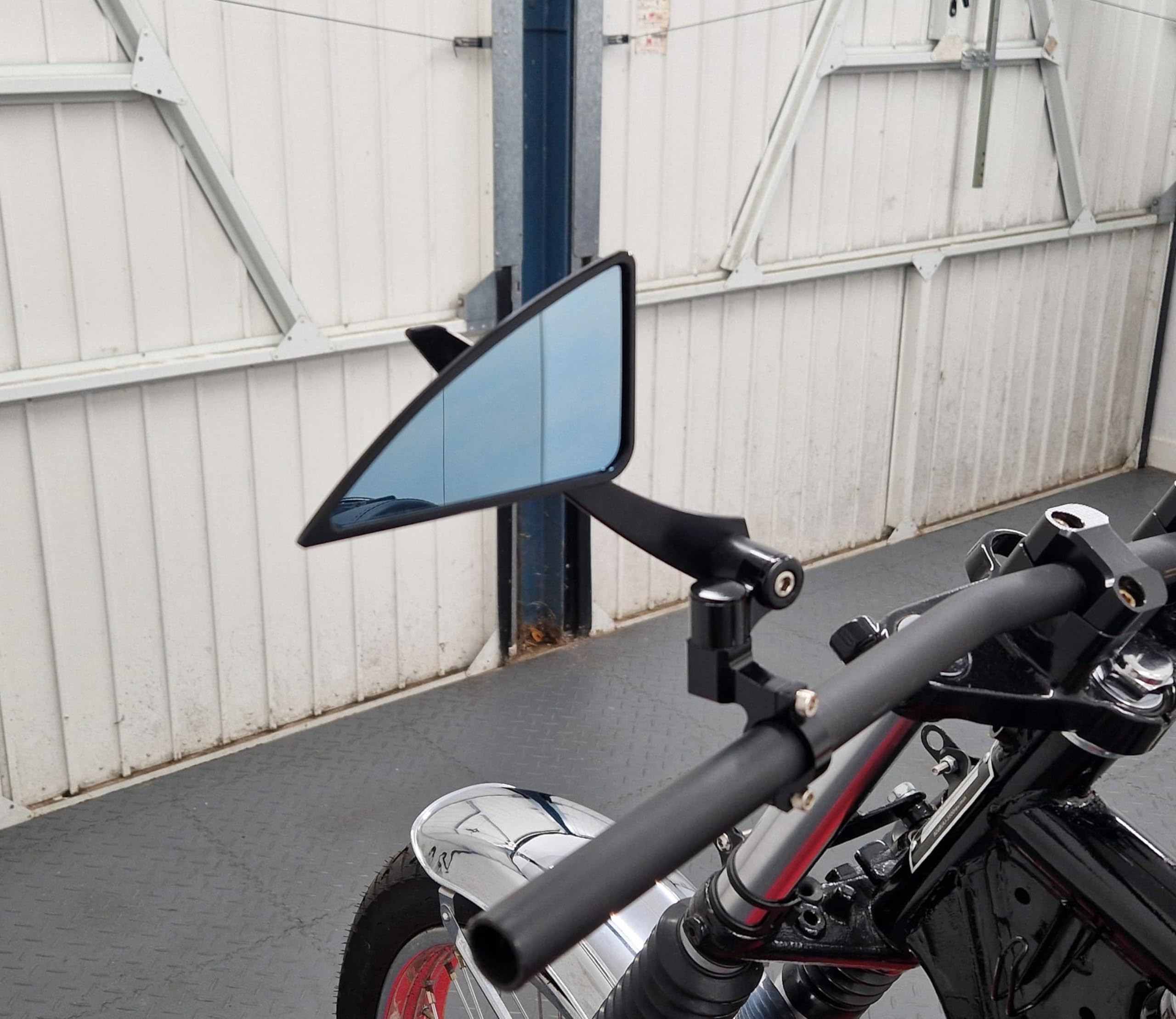 Schwarz Motorrad Spiegel Ideal Für Streetfighter Custombikes