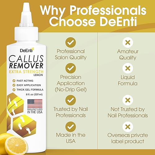 Miniatura 6 de DeEnti - Gel removedor de callos de pies, removedor de callos extra fuerte, 8 onzas, suministros de pedicura para el hogar para piel áspera, seca y