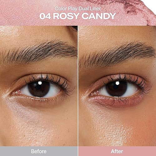 Miniatura 2 de 2aN Color Play Dual Liner Lápiz Aegyo-sal y sombreado 2 en 1 Delineador de larga duración perla y mate para maquillaje de ojos K-Idol Fácil de