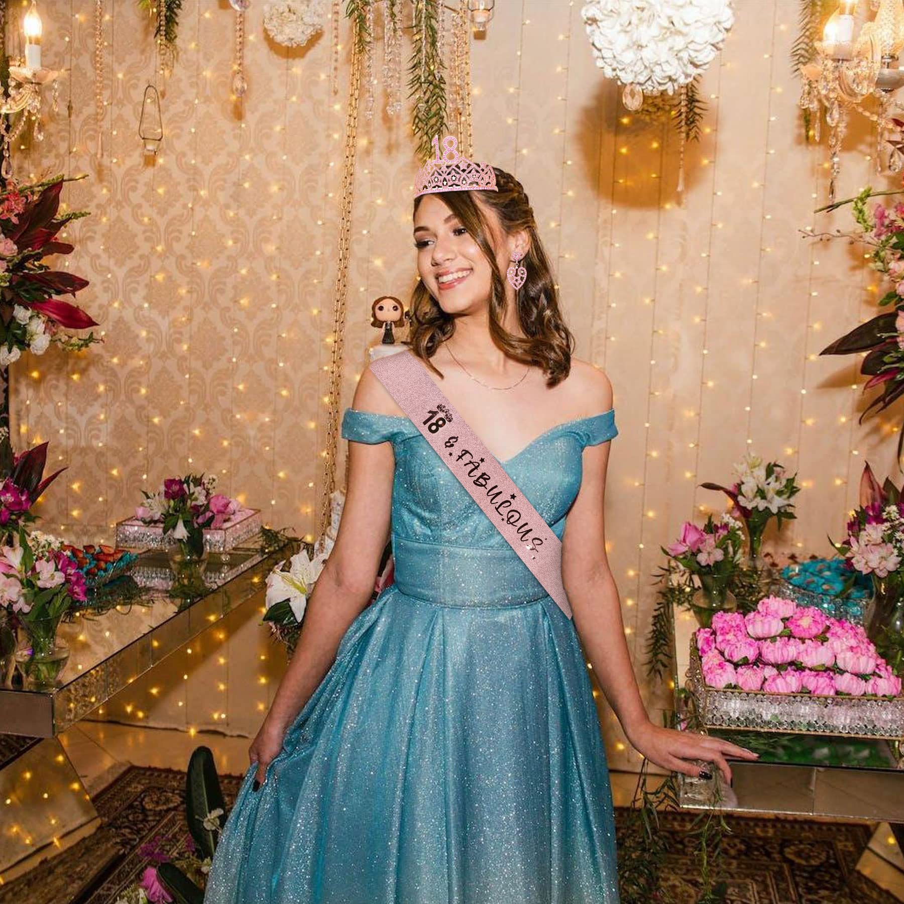birthday girl dress 18 years 18th Birthday Decorations Girls,18th Birthday,18 Year Old Birthday  Gift,18th Bday Tiara,18 Birthday Tiara and Sash,18 and Fabulous Tiara,Happy  18th Birthday Sash,18th Crown for Girls,18th Bday Sash: Buy Online at Best  Price in