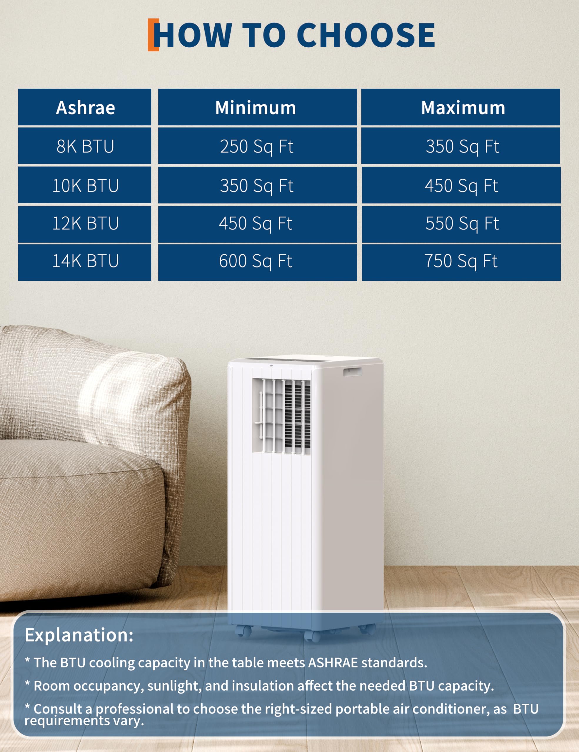 Garvee 8000 BTU Przenośny klimatyzator, kompletny zestaw okienny i pilot zdalnego sterowania w zestawie - Łatwa instalacja, chłodzi 350 metrów kwadratowych Ft Rooms, 24-godzinny timer, tryb uśpienia