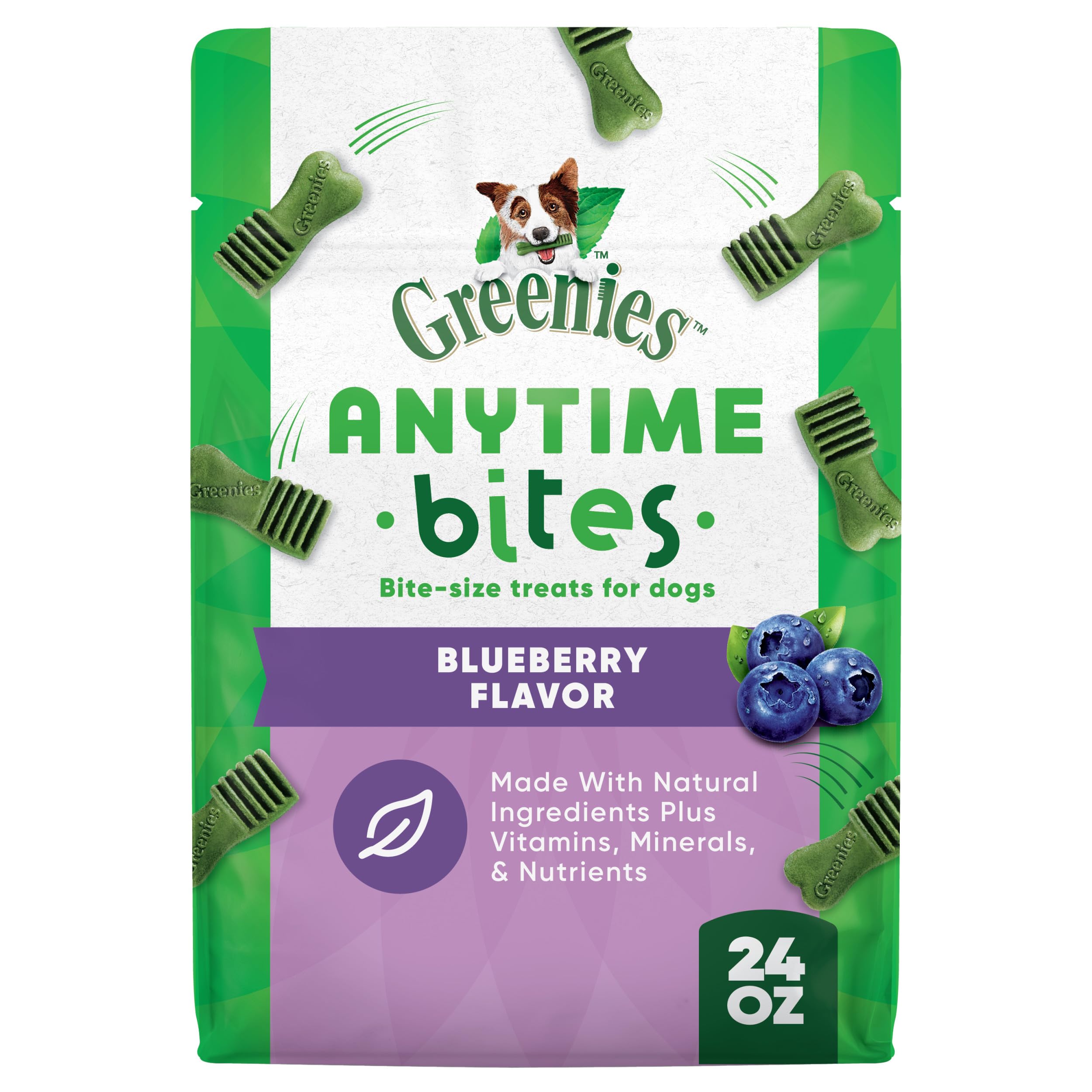 Anytime Bites Dog Treats, Blueberry Flavor, 24 oz. Bag