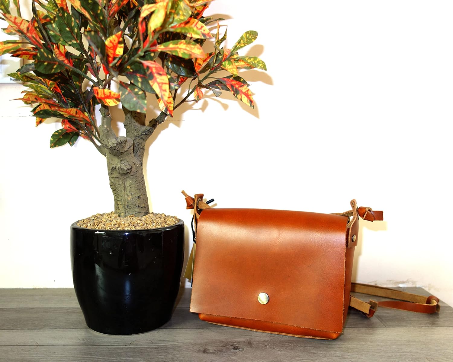 Top Grain Leather Crossbody Bags Women Sling Purse, Shoulder Handbag with Adjustable Shoulder Straps