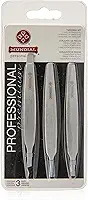 Kit Pinças Profissionais 3 Peças, Mundial S/A, Prateado
