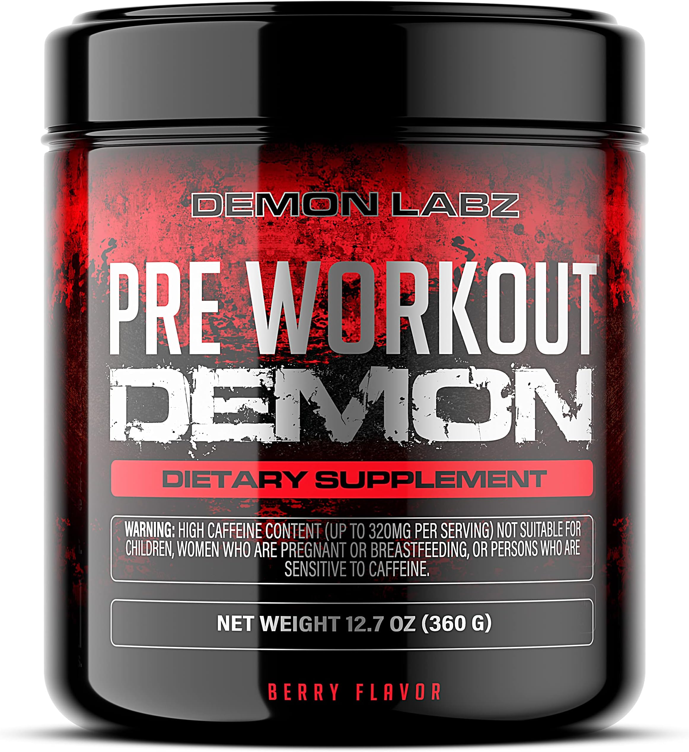 Pre Workout (Berry Flavour) - pre-Workout Supplement with Creatine, Caffeine, Beta-Alanine and Glutamine (Regular - 320 Grams - 40 Servings)