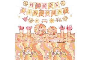173 Pcs Groovy Party Supplies for 24: Perfect for Making Your 60s...