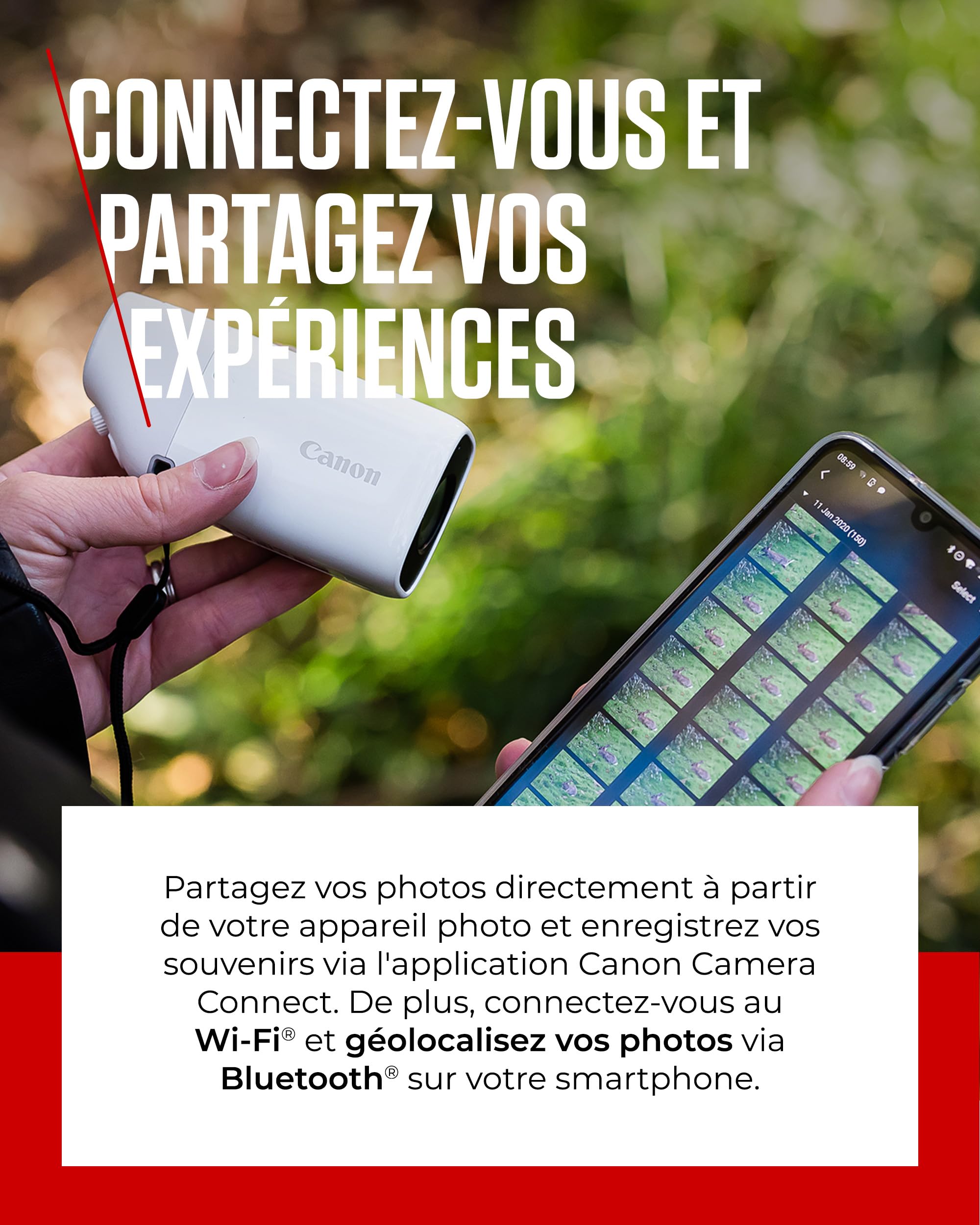 Canon PowerShot Zoom appareil photo de Poche, Soyez Encore Plus Proche de Votre Sujet Grâce au Zoom 3 Niveaux, Appareil Photo Numérique Léger, Photos 12 Mpx, Vidéo HD, USB-C, Wi-Fi et Bluetooth, Blanc