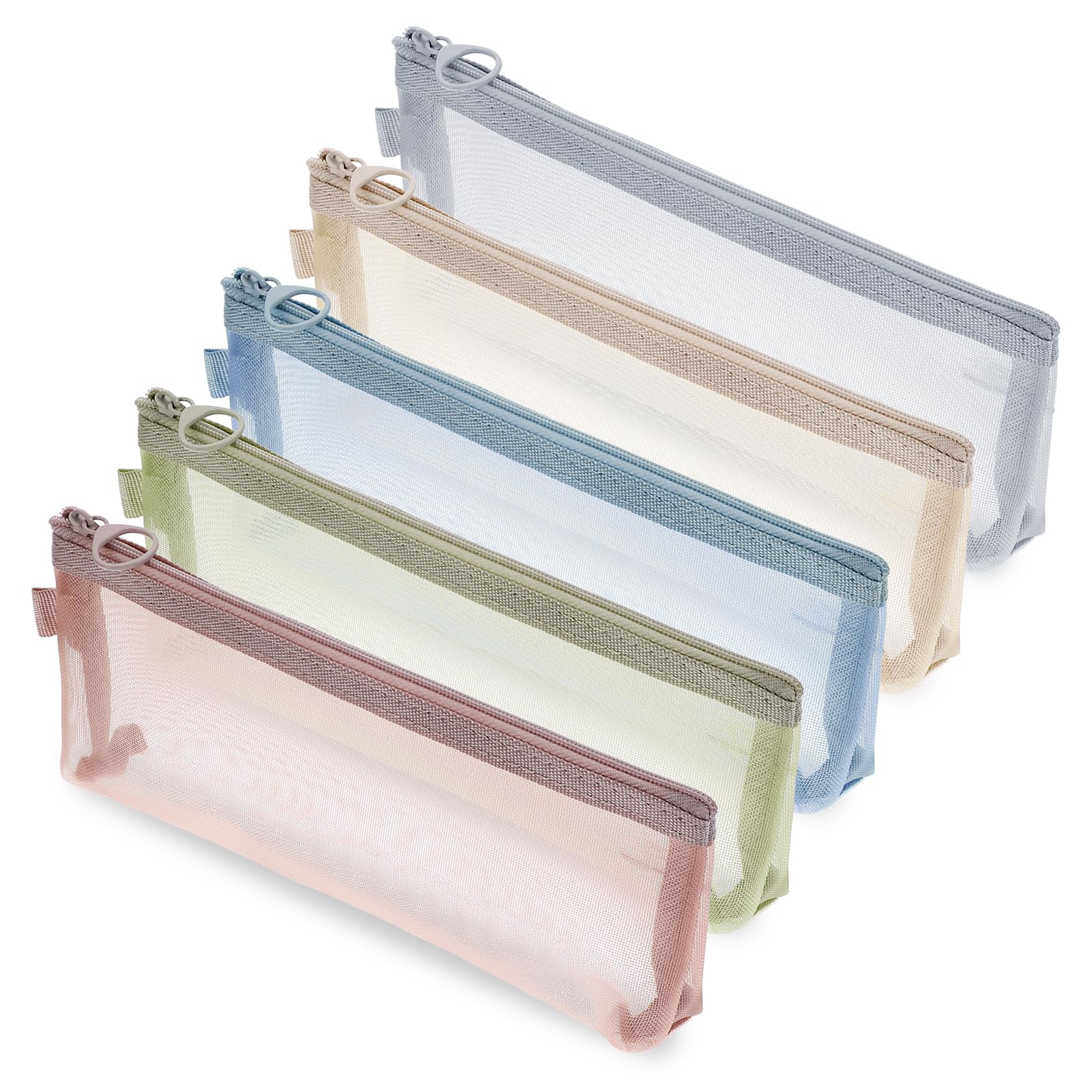 5 PCS Small Clear Makeup Bags, Makeup Brush Bag Portable Travel Cosmetic Bags Multifunctional Small Clear Make up Pouch for Home Office Supplies Cosmetics Make up Travel Accessories