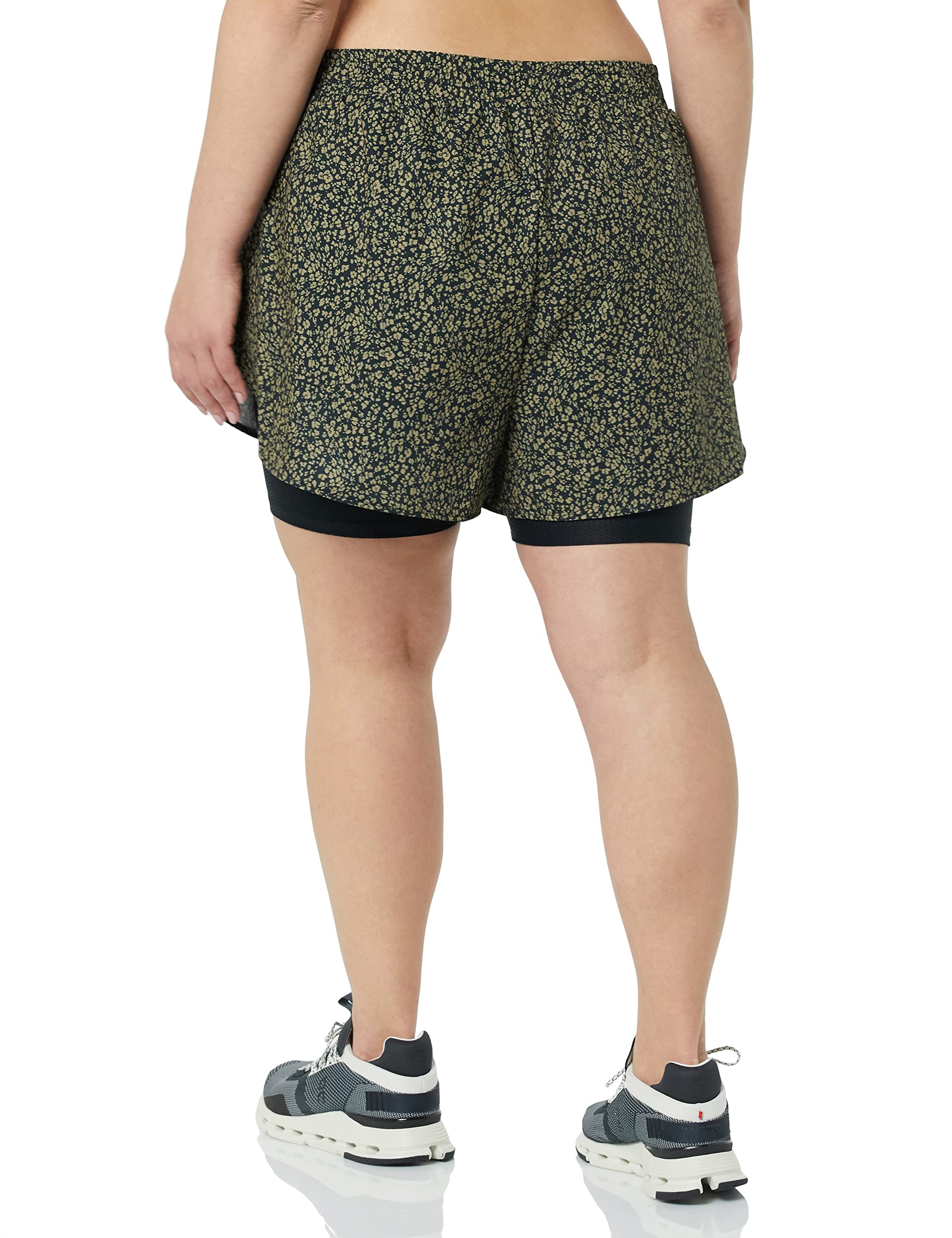 Amazon Essentials Pantaloncini da Corsa in Tessuto Elasticizzato a Doppio Strato Donna