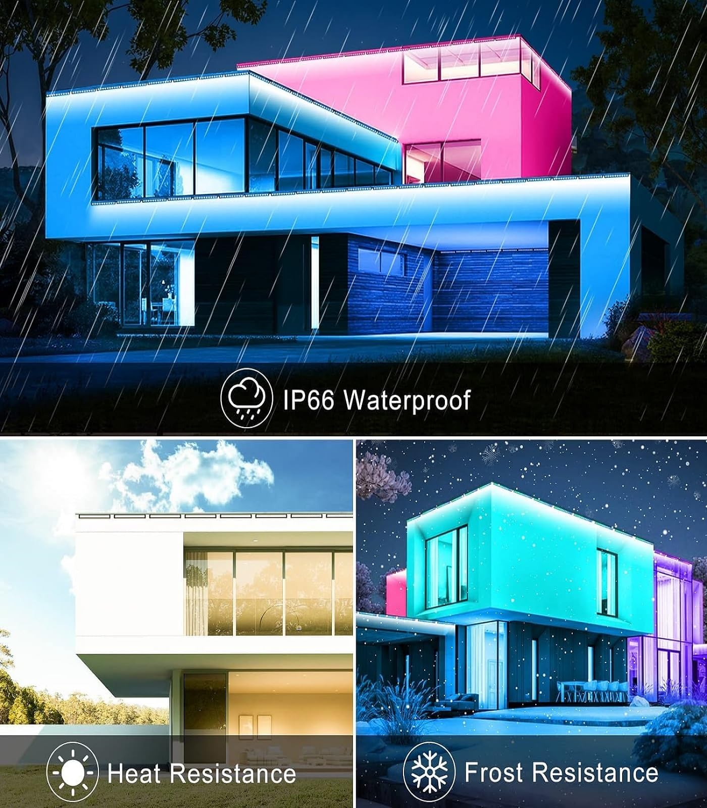 MEIKEE 42W RGB Strahler mit Fernbedienung 360° Wallwasher Flutlicht 10 Farben 30 Modi Timer 6 Helligkeitsstufen Memory-Funktion LED Strahler RGB Bar für Bar Party Disco Feiern Bühne Häuser 2 Pack