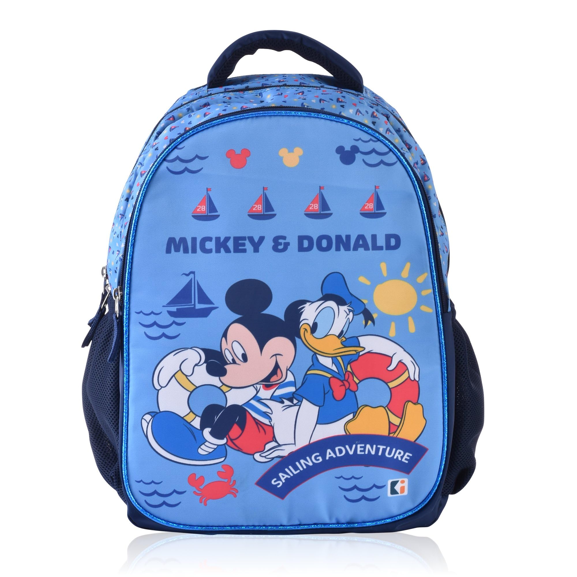 Kuber Industries School-College Bag | Disney Mickey Donald Backpack for Boys and Girls | 4 Compartment Travel Backpack | Water Resistant Bookbag | Bag for Daily Routine | Laptop Bag | Large | Blue (B0D4DSXKFF) Amazon Price History, Amazon Price Tracker