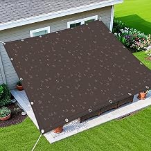 Sun Shade Sail 99"x13 Waterproof Shade Cloth Canopy Sunshade Camping Tarps Tent Cover with Grommets for Backyard Yard Deck Patio Pergola Garden Outdoor