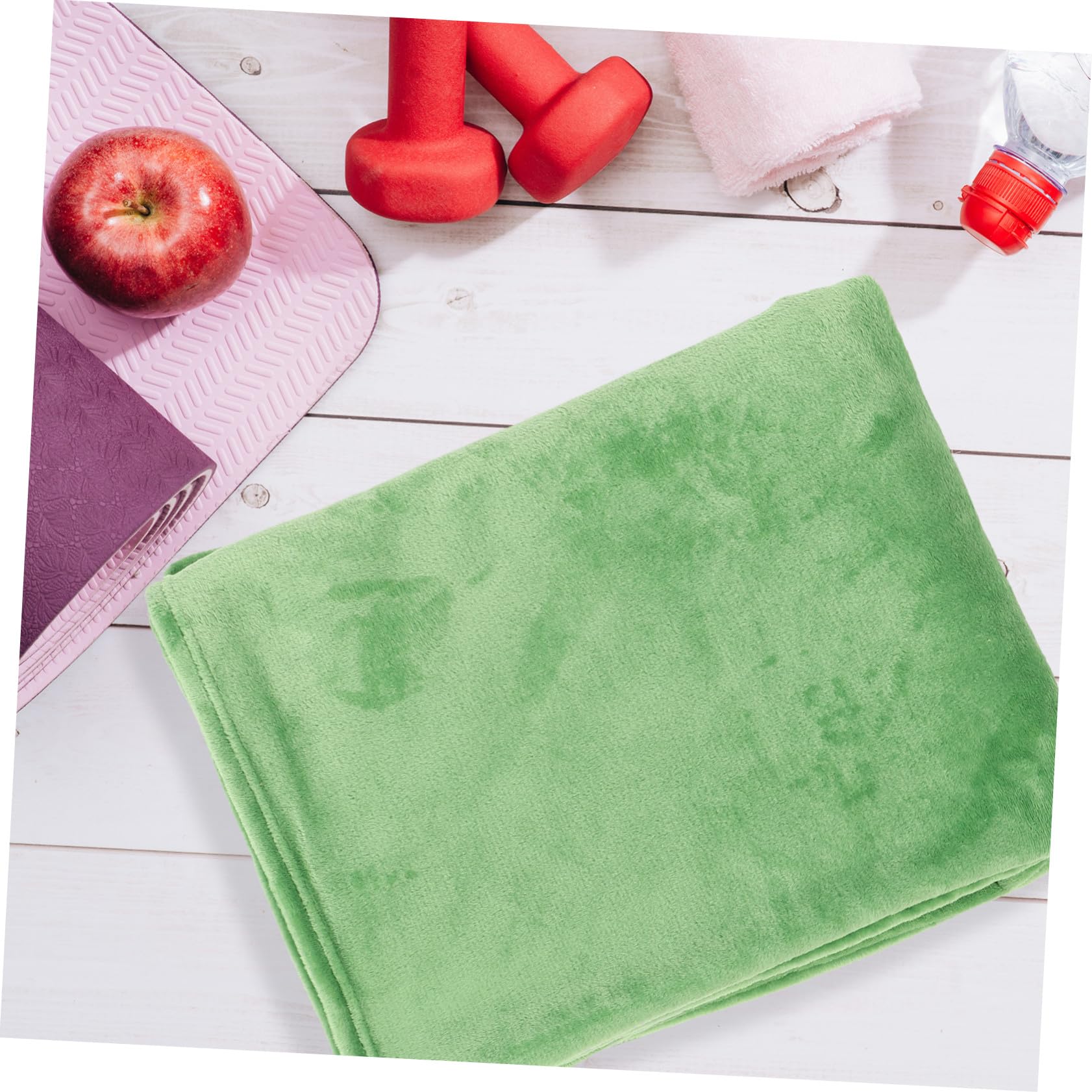 Einfarbige Polar Fleece Decke Grün aus Polyester zum Wärmen