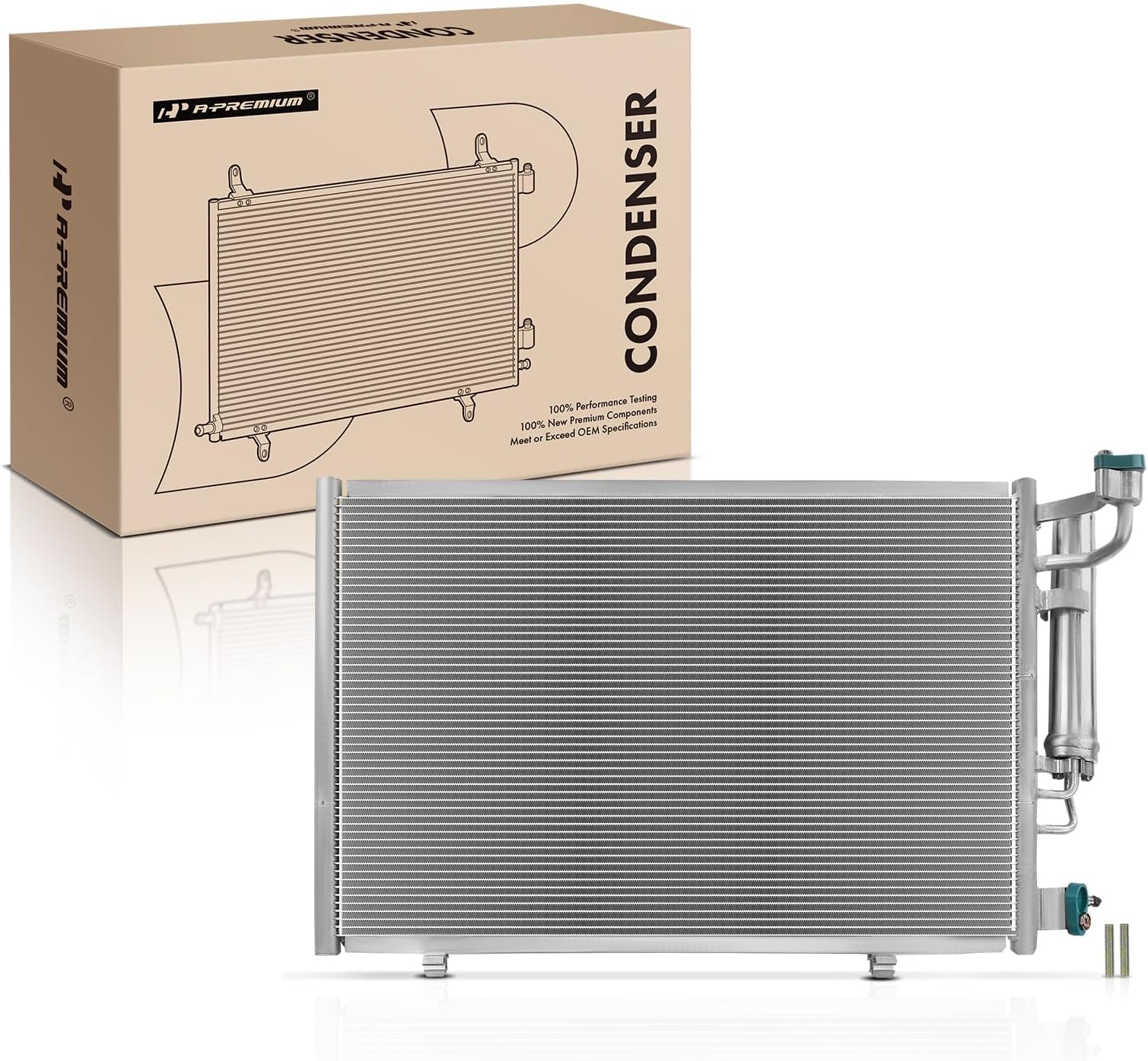 A-Premium Air Conditioning A/C Condenser Compatible with Ford Fiesta 2011 2012 2013, L4 1.6L, Replace# BE8Z19712A
