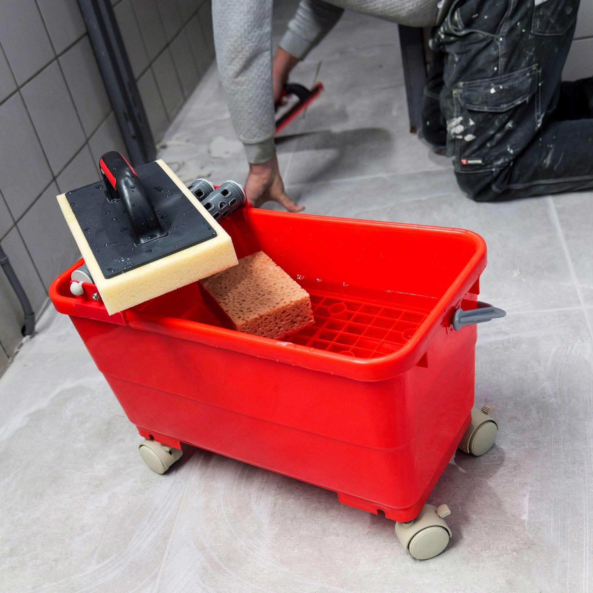 Kit pro spécial joints de carrelage pour carreleur - Bac de 24 litres - 3 Accessoires