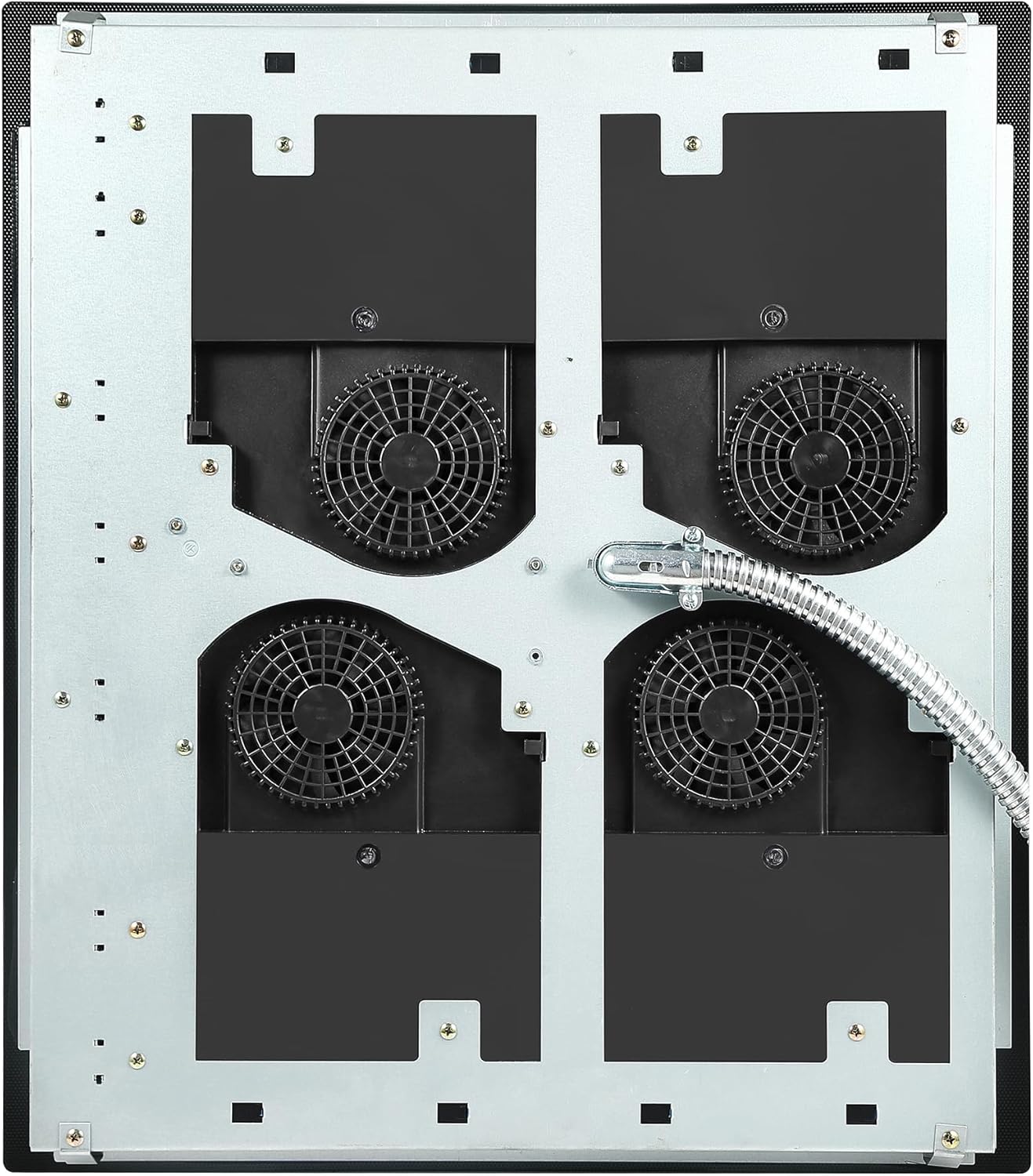 36" Black Ceramic 5-Burner Induction Cooktop with Touch Control