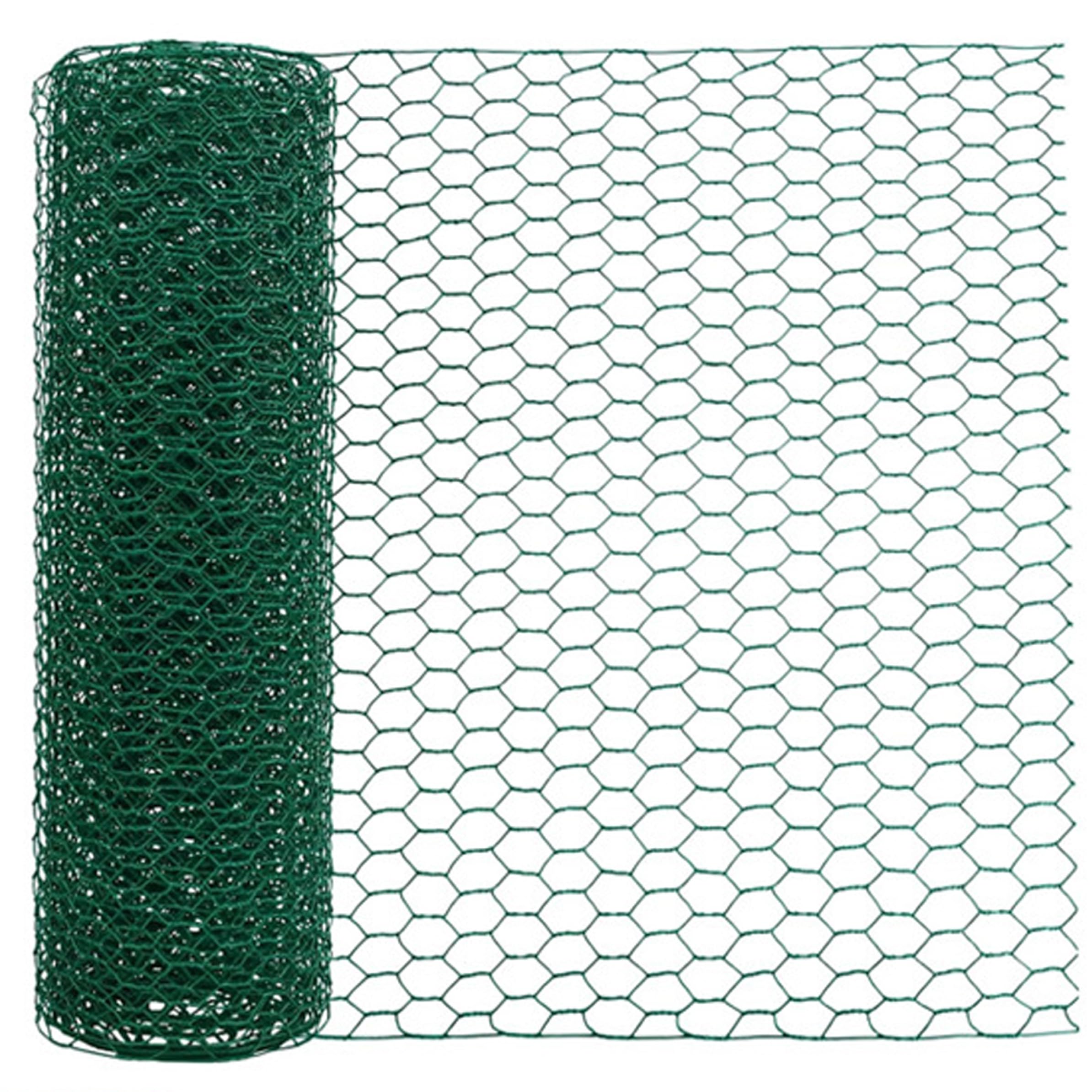Alambre de gallinero floral verde en hierro galvanizado con malla uniforme y bridas