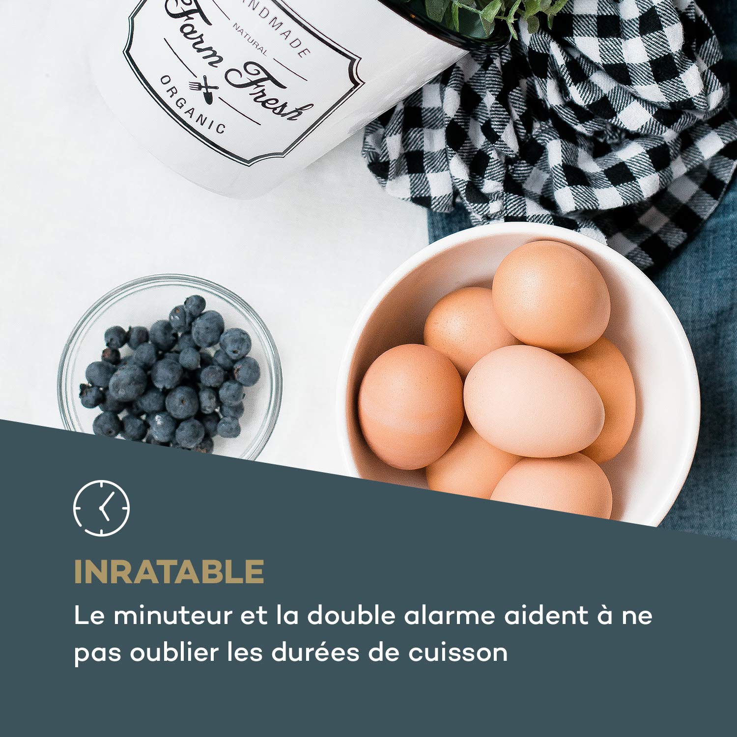 AUNA KR-140 - Radio de Cuisine encastrable, Bluetooth, Radio Dab+, 40 Stations programmables, 2x3W RMS, Écran Tactile, Mains-Libres, Éclairage LED, Minuterie de Cuisson - Blanc
