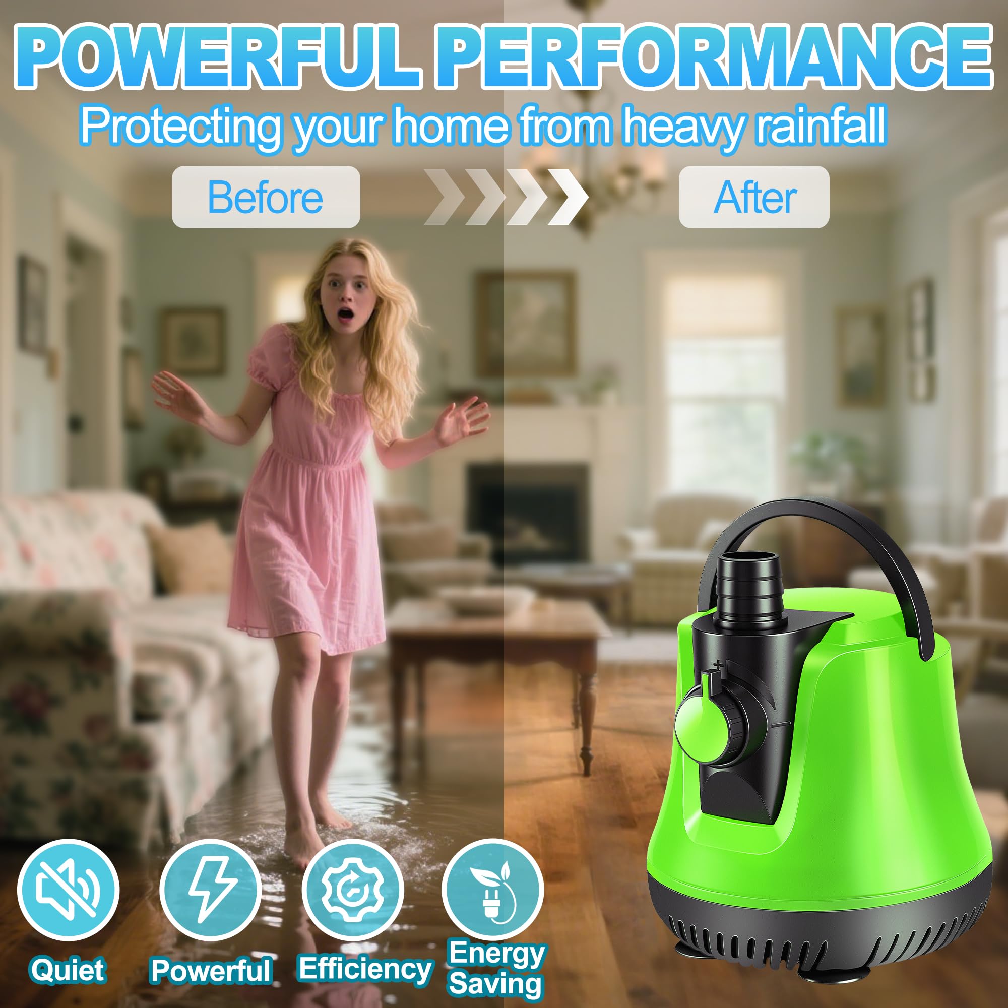 Pompa dell'acqua sommergibile automatica, pompa per copertura piscina ad alto flusso fuori terra, pompe per la rimozione dell'acqua di nuoto, pompa dell'acqua portatile per piscina, stagno