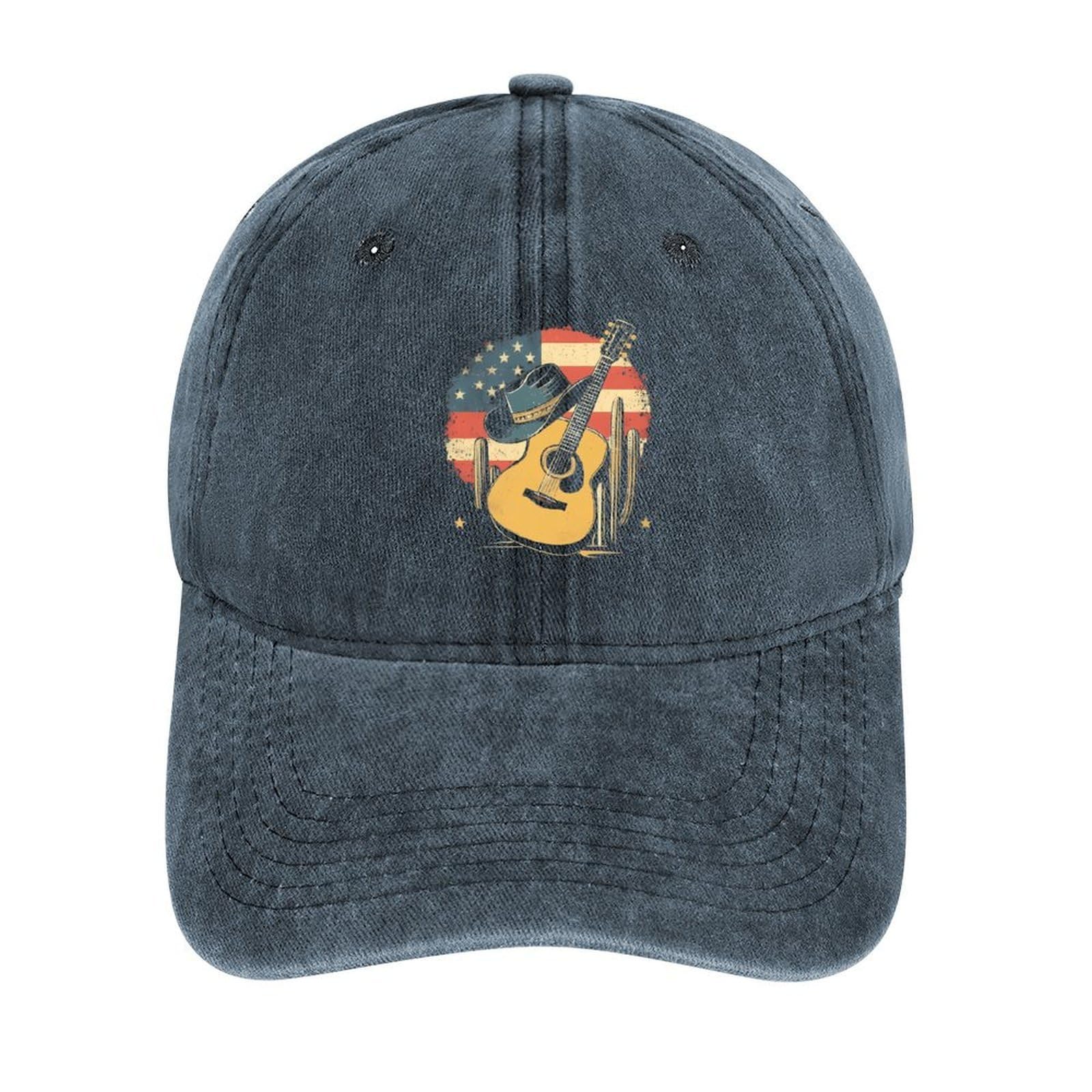 asbwuo Western Country Music Classic Cotton Baseball Cap Adjustable Golf Dad Hat Lightweight Hip Hop Hats Navy