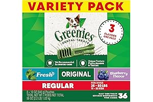 Greenies Regular Natural Dental Care Dog Treats 36 oz (18-count)