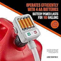 Vista 5 de Bomba de transferencia de combustible DeWay para bidón de gasolina con boquilla de apagado automático de precisión Flujo rápido de 2.4 GPM