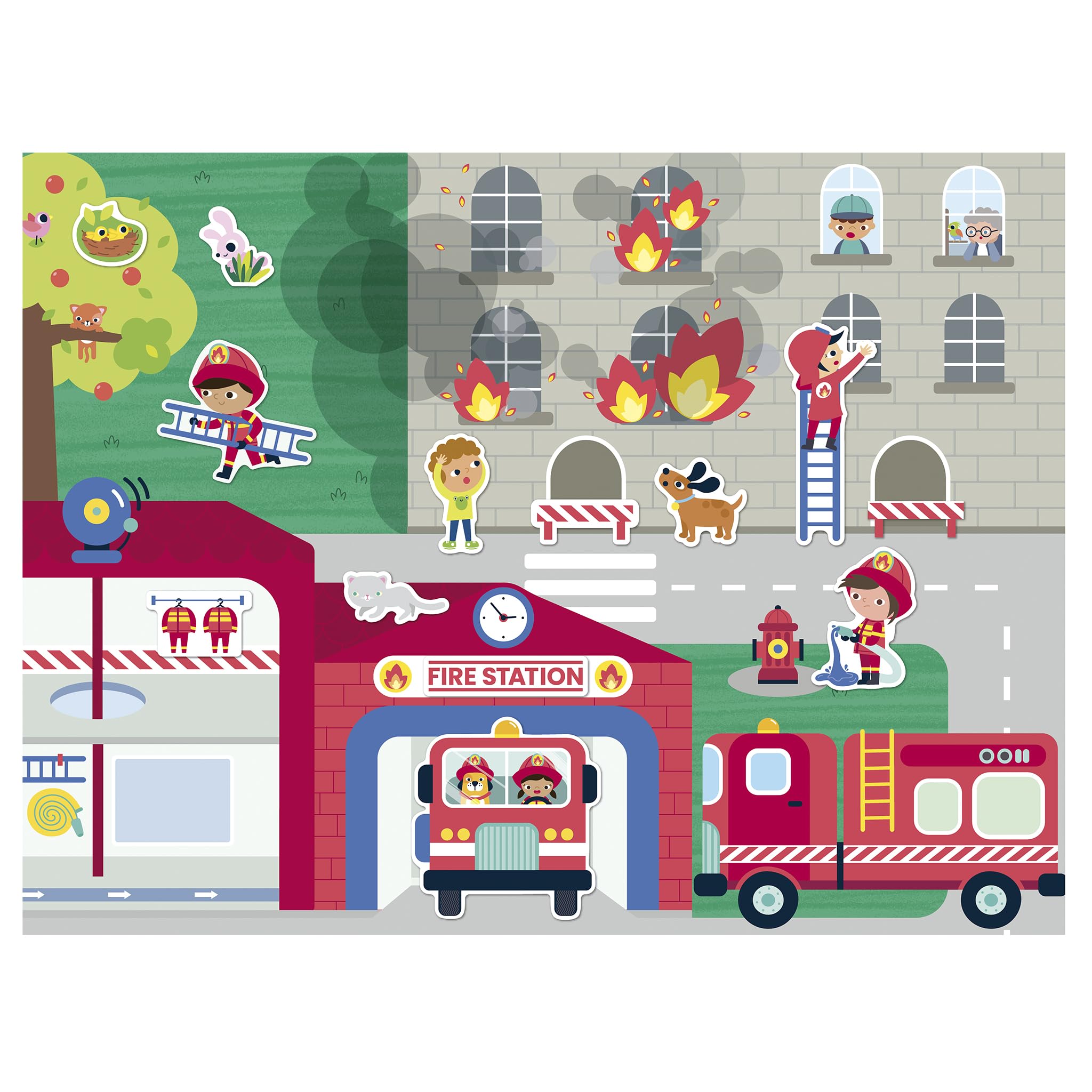 APLI Kids My First Stick & Find DIY-Set „Haus“ – Mit Folien, Aufklebern & Klebestift, Ab 3 Jahren