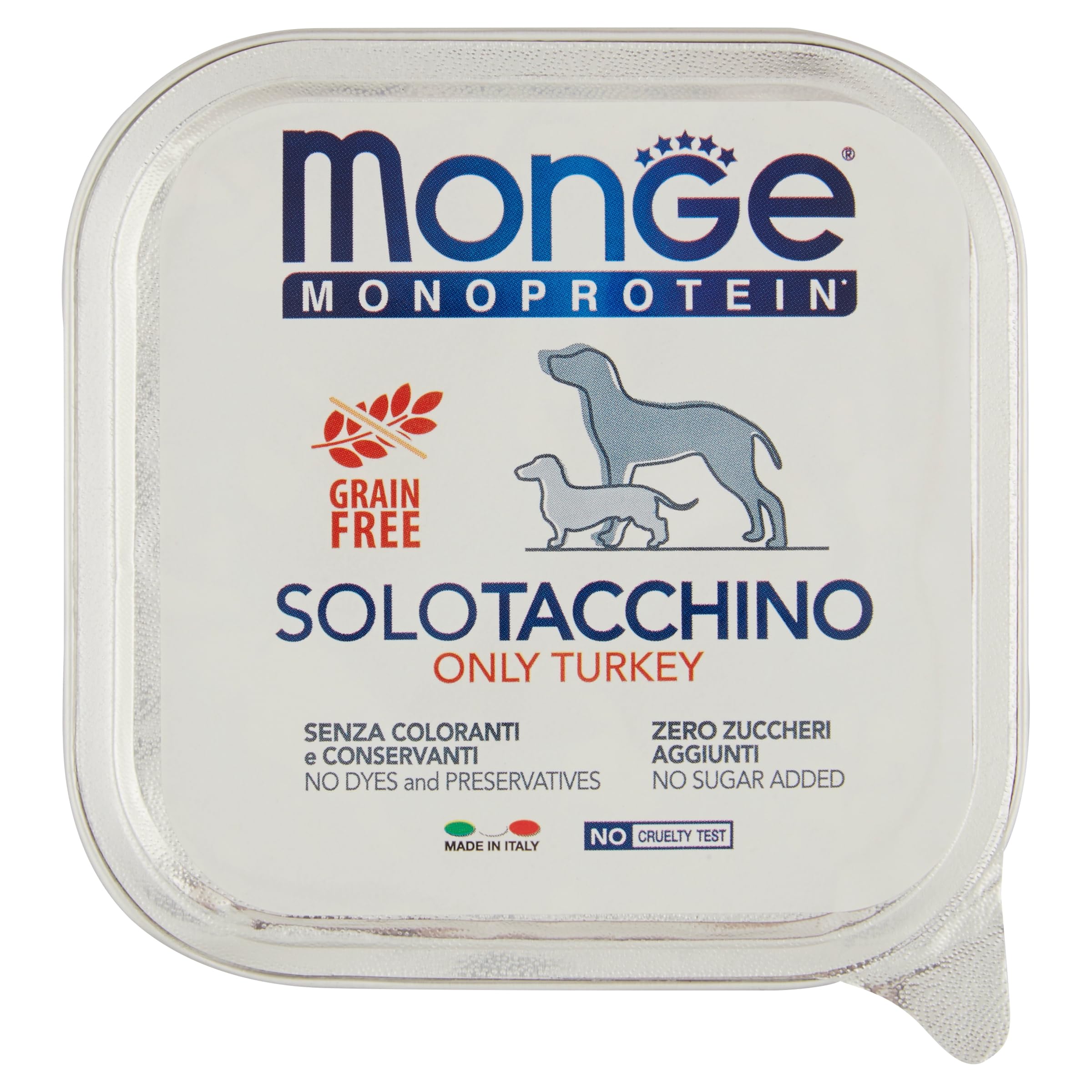 Monge Monoproteico Nassfutter Hund aus frischem Truthahn, hohe Qualität, ballaststoff- & vitaminreich