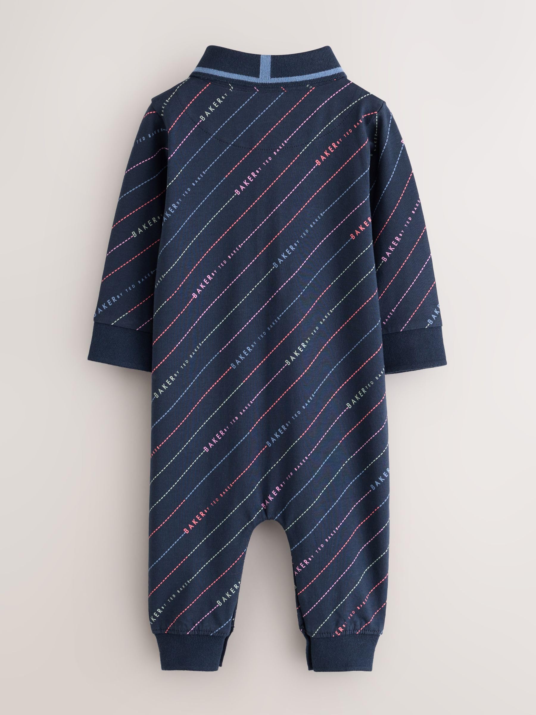 Noworodki chłopcy Pajacyk z kołnierzykiem polo i nadrukiem Baker by Ted Baker