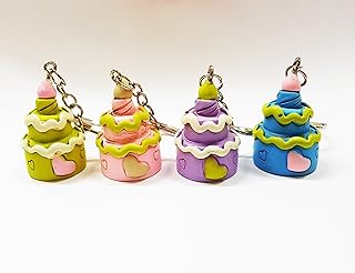 takestop® Set 12 Pezzi BOMBONIERA BOMBONIERE Torta 18 Anni Compleanno Ceramica Portachiavi PORTACHIAVE Porta Chiavi Chiave Colore Casuale