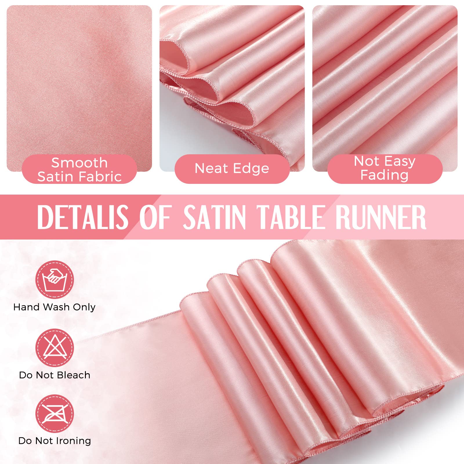 Mantel Desechable Oro Rosa Y Camino De Mesa Para Eventos