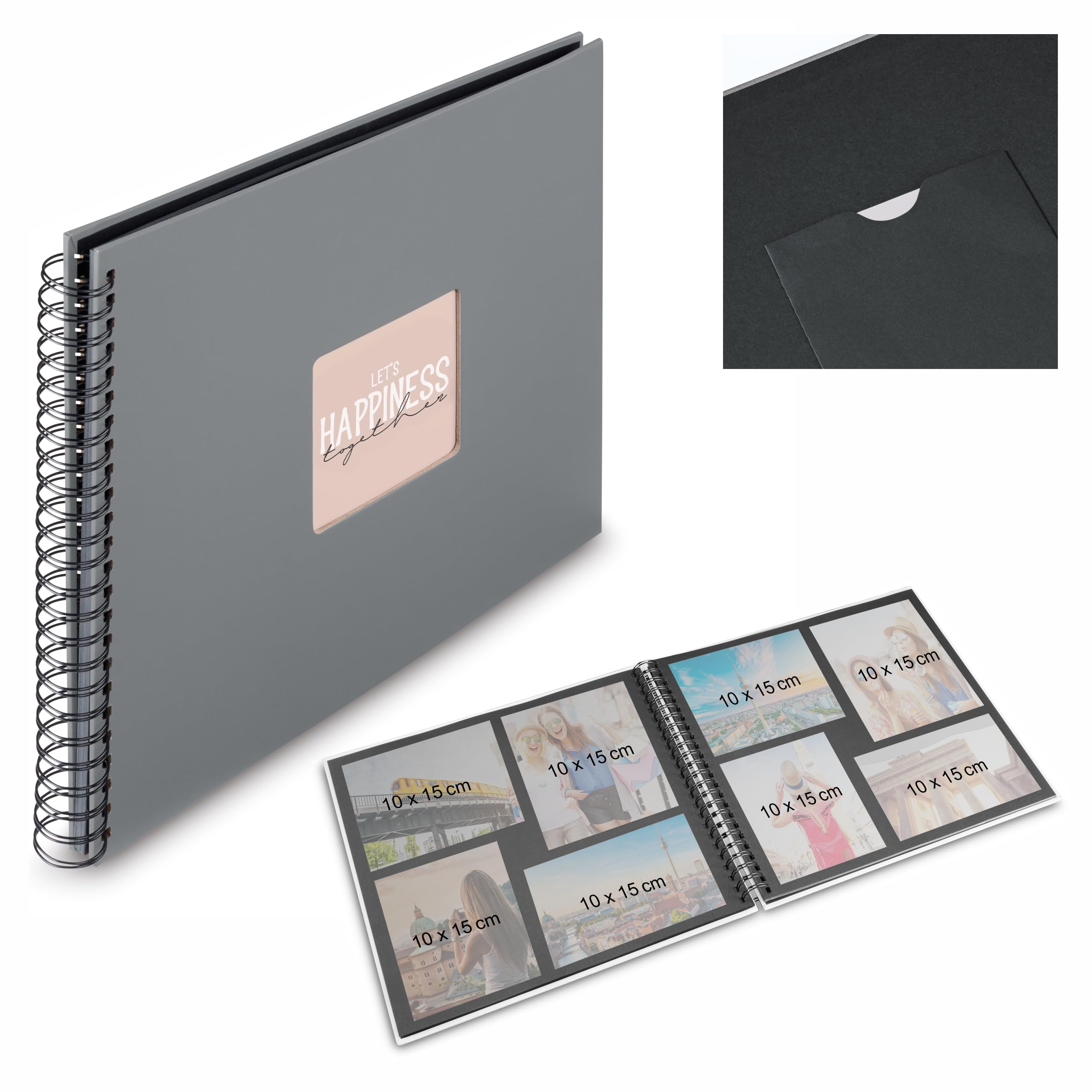 Hama Spiral Album Fine Art 28 x 24 cm 50 White Pages Mousse