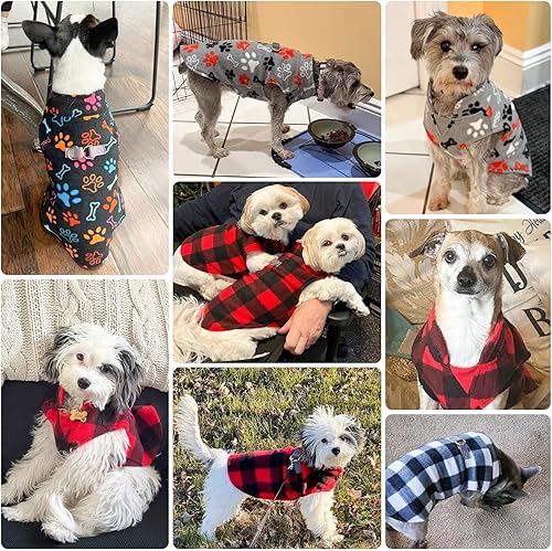 Miniatura 3 de BEAYTYZOO - Chaleco de forro polar para perros pequeños, chaqueta de invierno con anillo en D, con correa para cachorros de razas de tamaño mediano,