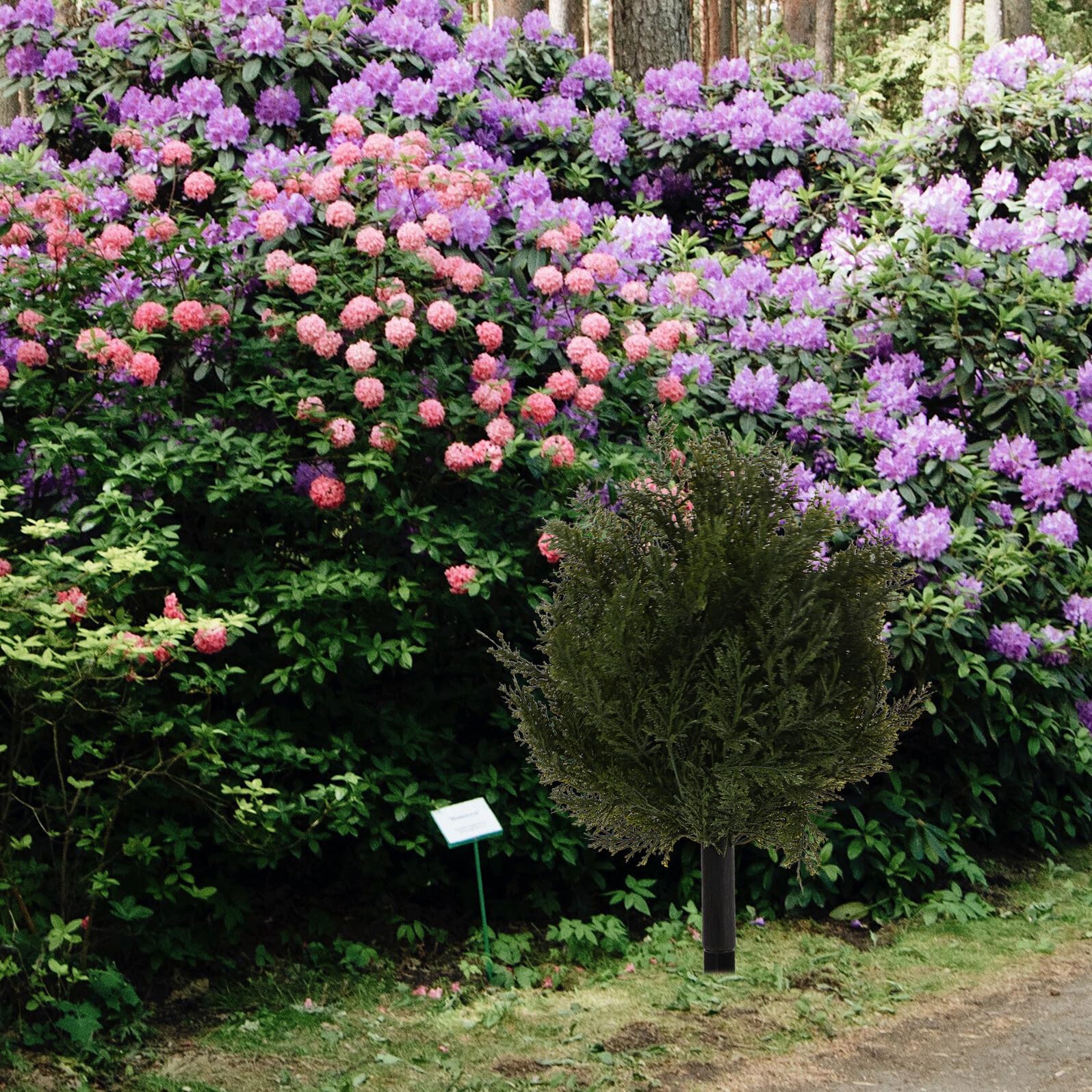 Alipis Albero di Cipresso Finto Rami Sempreverdi Artificiali per Giardino Decorazioni da Esterno Cipressi Finti per Vialetto Veranda Patio senza Manutenzione